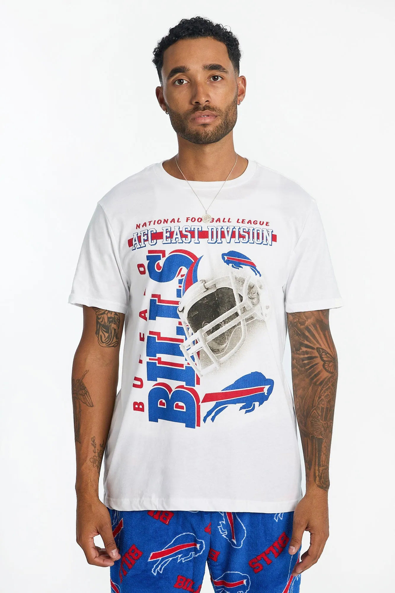 Buffalo Bills Graphic Tee And Plush Pants Pajama 2-Piece Set sold by Bluenotes product image thumbnail 2