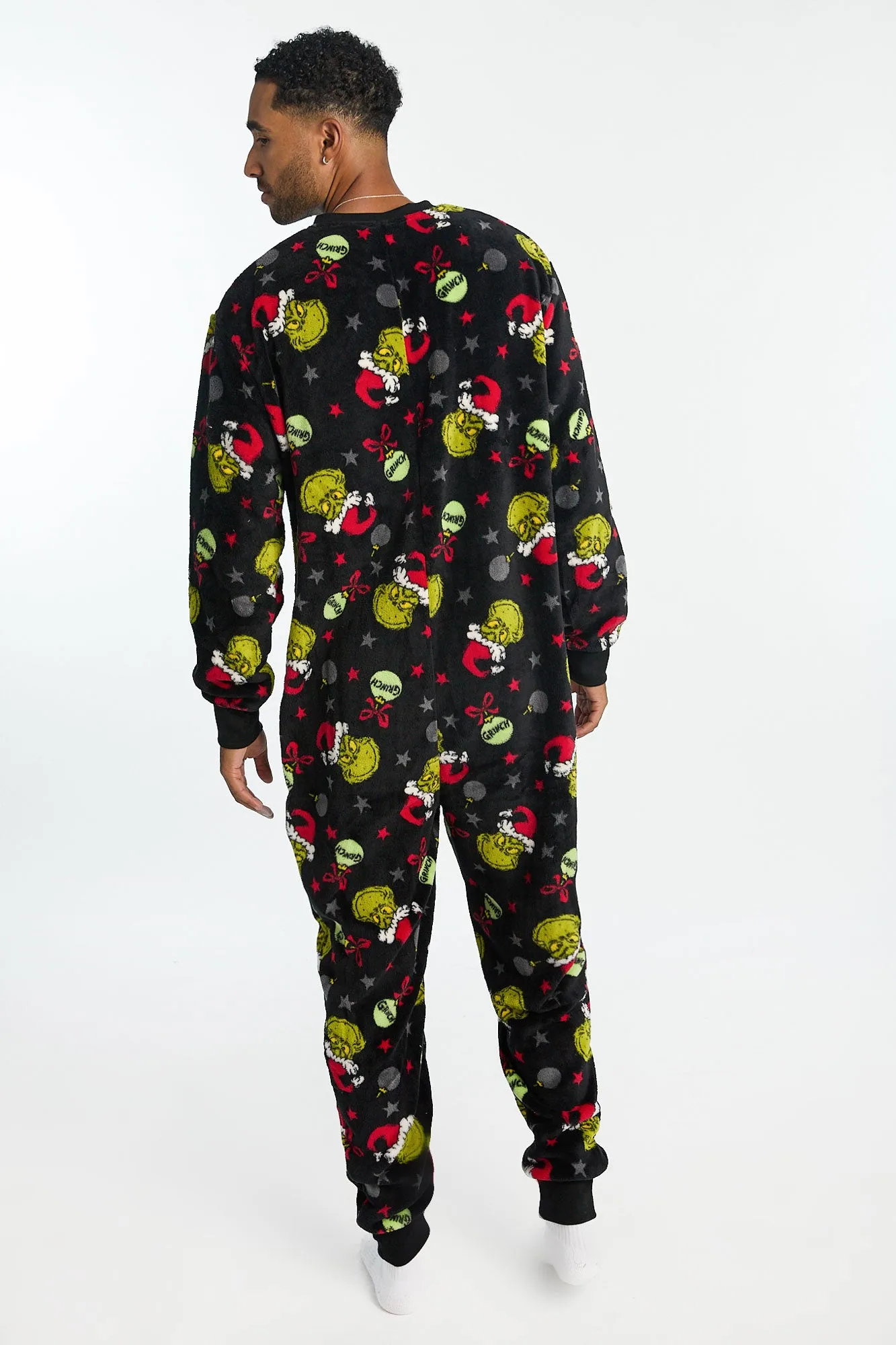 The Grinch Ornaments Printed Plush Crew Neck Onesie sold by Bluenotes product image thumbnail 4