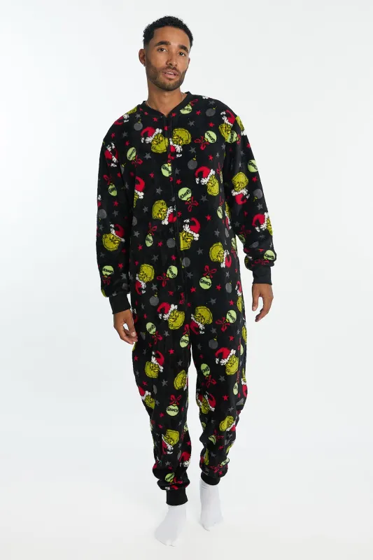 The Grinch Ornaments Printed Plush Crew Neck Onesie sold by Bluenotes