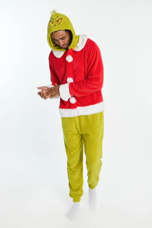 The Grinch Graphic Plush Hooded Onesie sold by Bluenotes