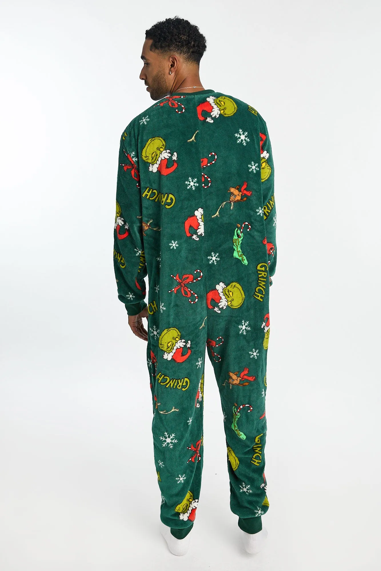 The Grinch Snowflakes Printed Plush Crew Neck Onesie sold by Bluenotes product image thumbnail 4