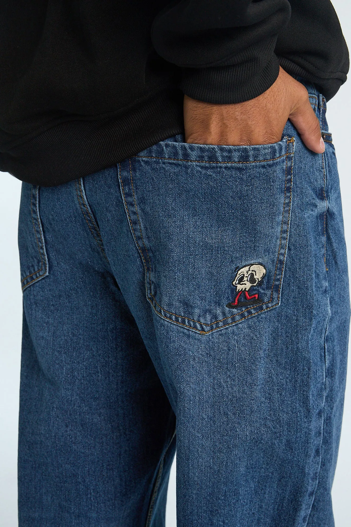 Embroidered Baggy Jeans sold by Bluenotes