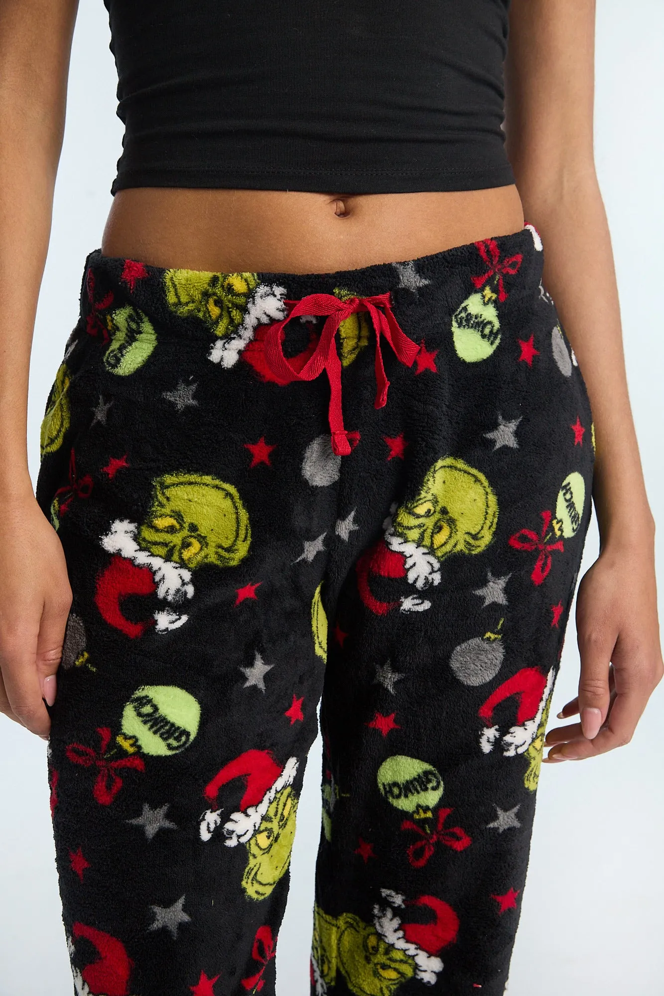 The Grinch Ornaments Plush Pajama Pants sold by Bluenotes product image thumbnail 2
