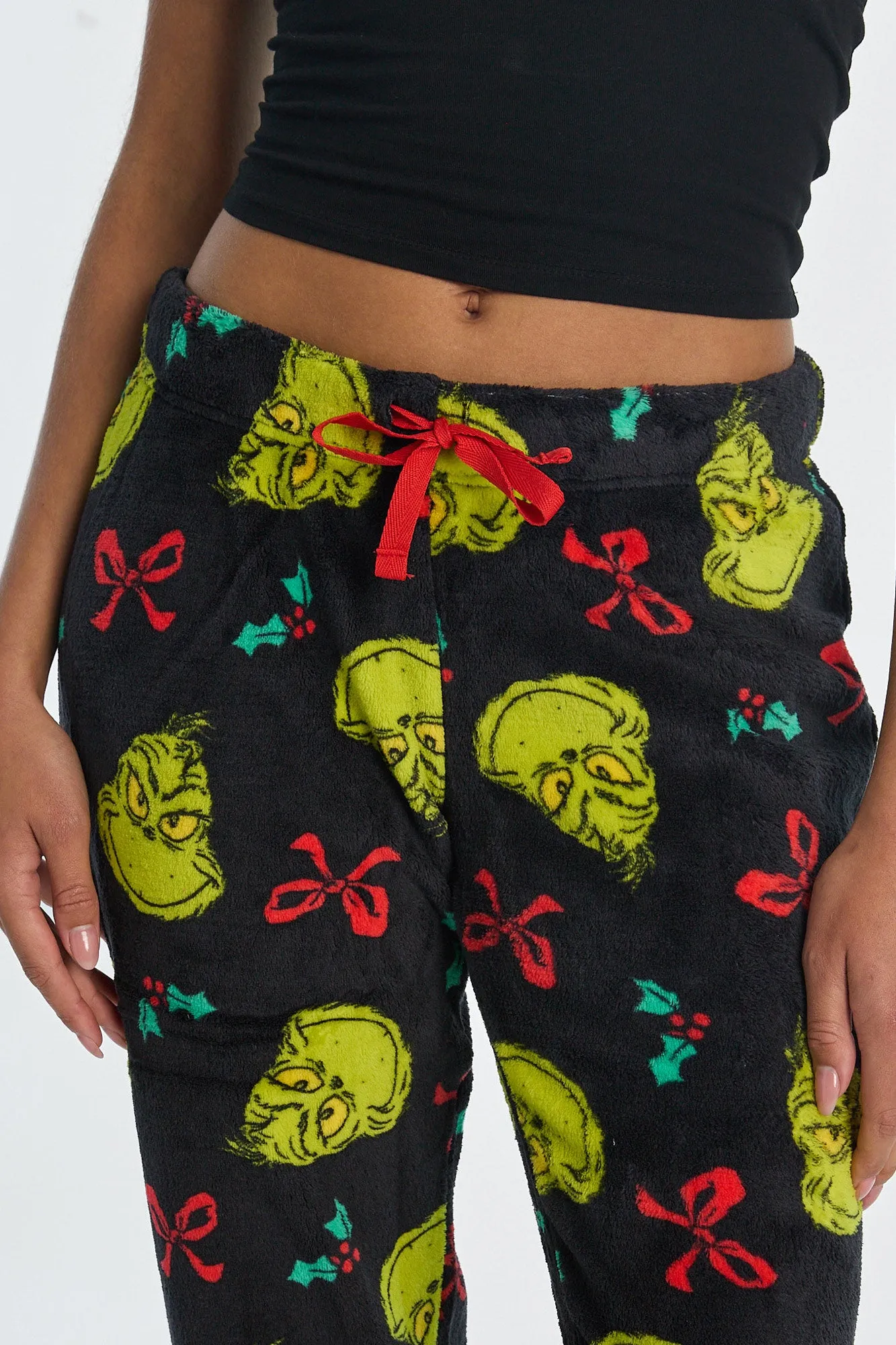 The Grinch Bow Plush Pajama Pants sold by Bluenotes product image thumbnail 2