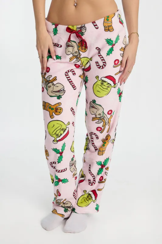 Shrek Holiday Plush Pajama Pants sold by Bluenotes