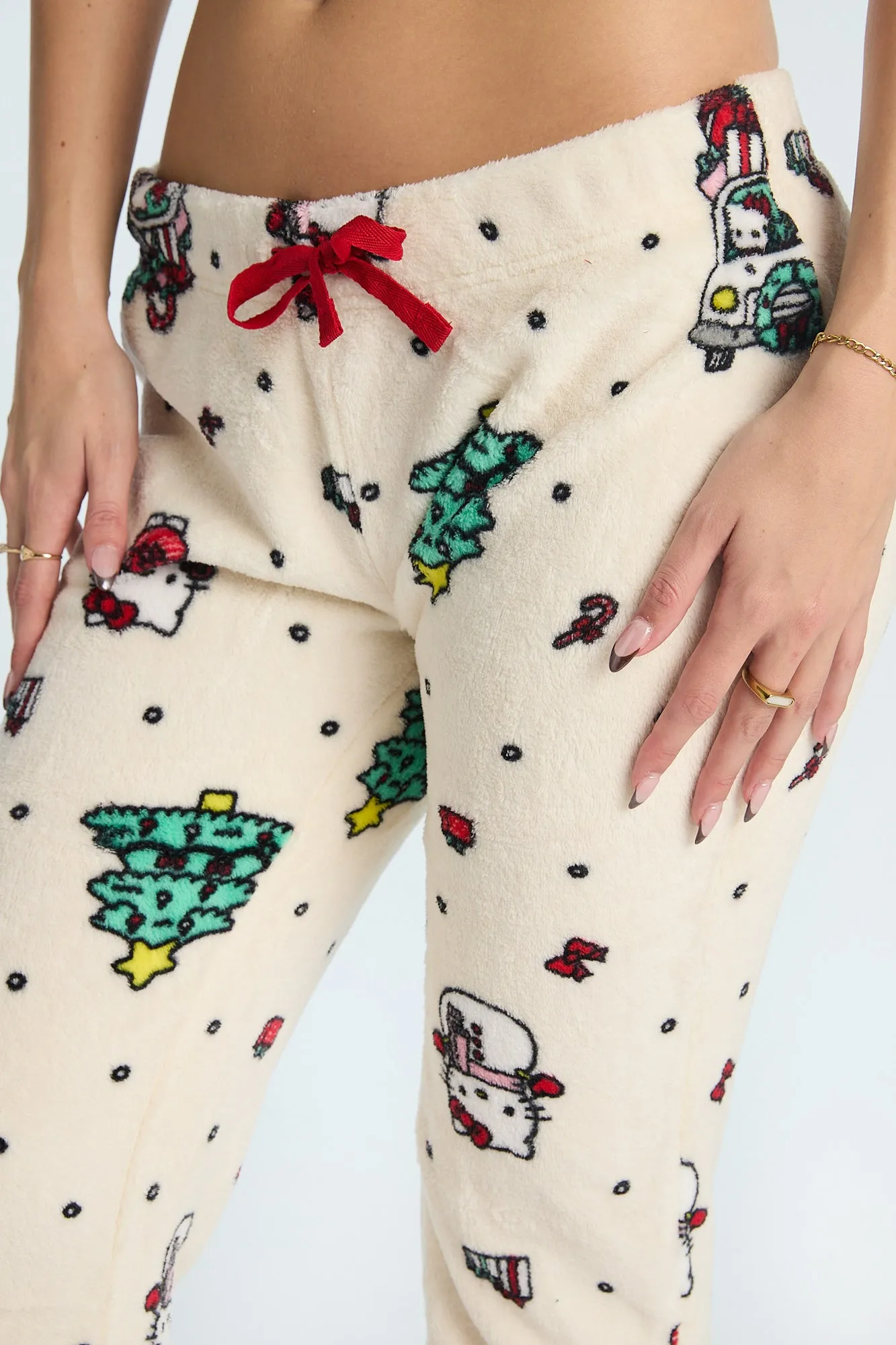 Hello Kitty Christmas Tree Plush Pajama Pants sold by Bluenotes product image thumbnail 2