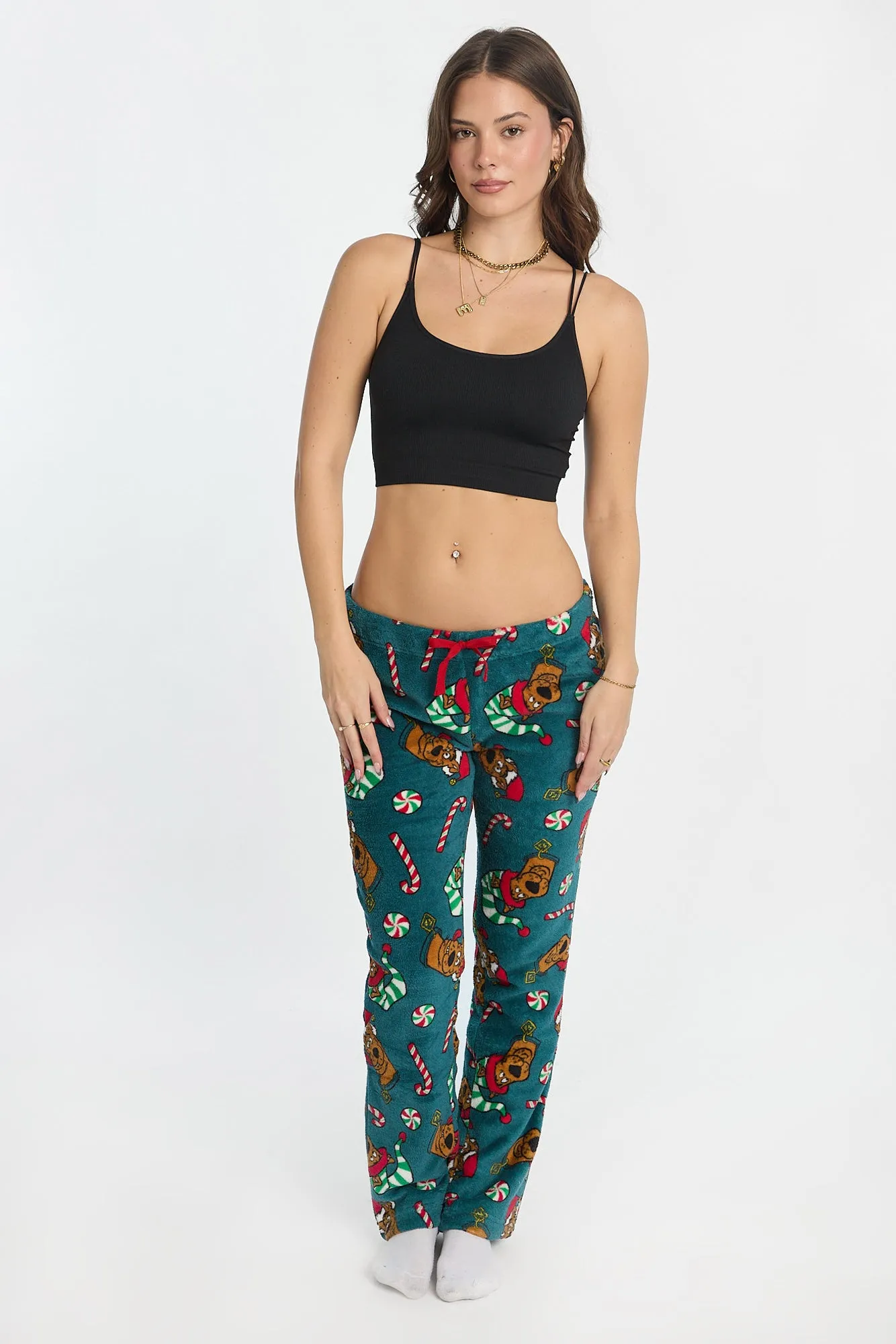 Scooby-Doo Holiday Plush Pajama Pants sold by Bluenotes product image thumbnail 4