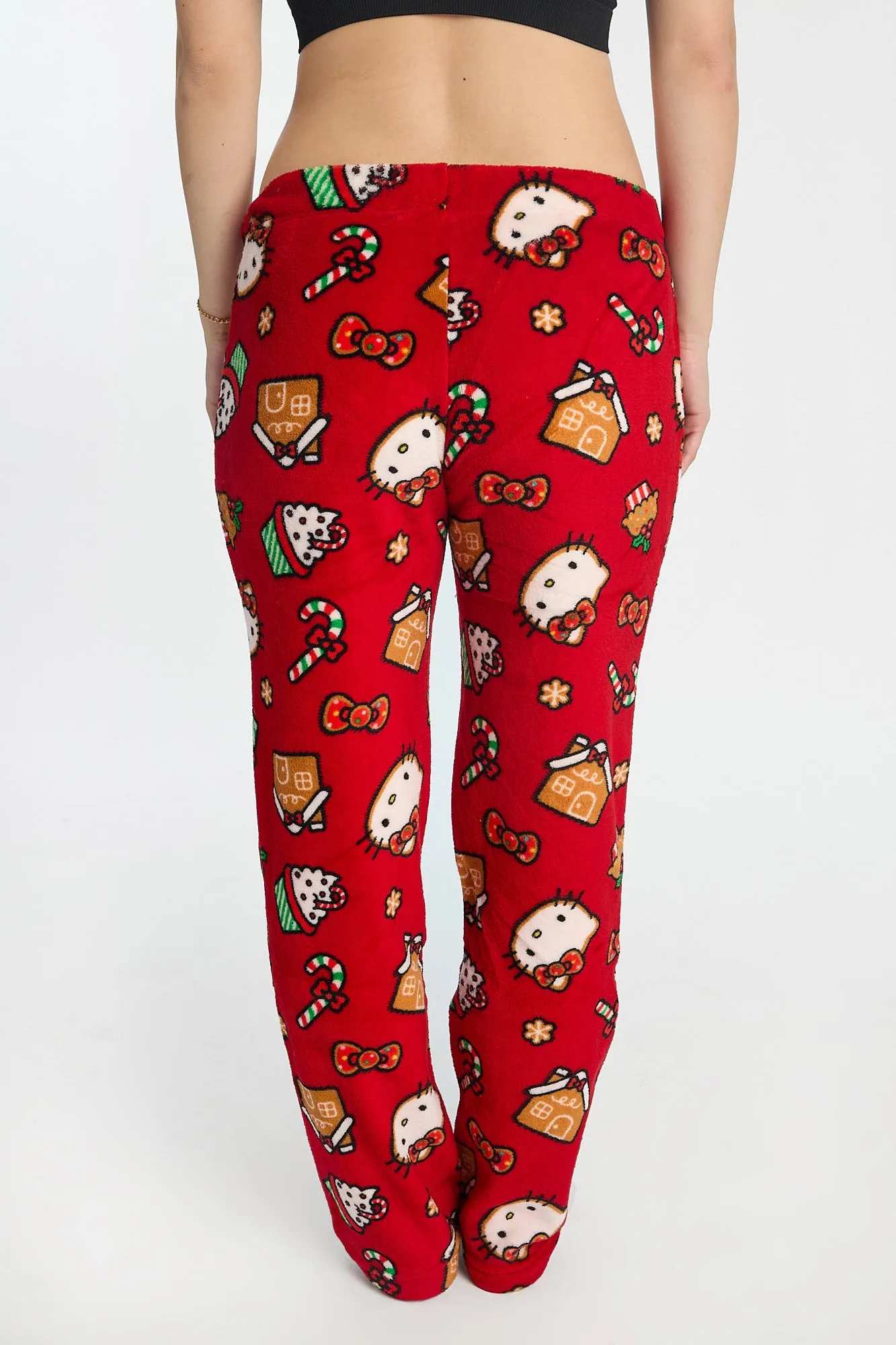 Hello Kitty Candy Cane Plush Pajama Pants sold by Bluenotes product image thumbnail 3