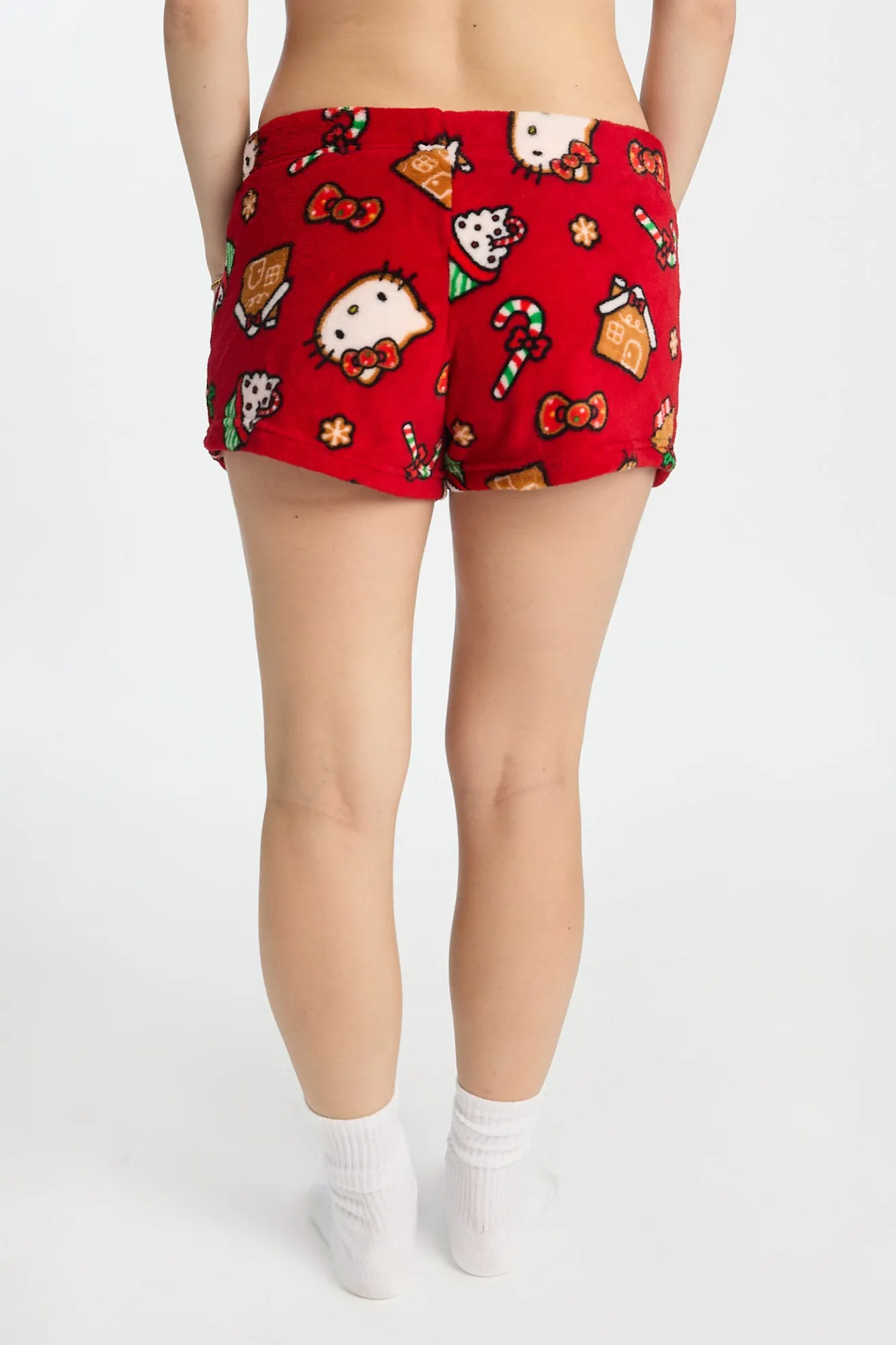 Hello Kitty Candy Cane Plush Pajama Shorts sold by Bluenotes product image thumbnail 3