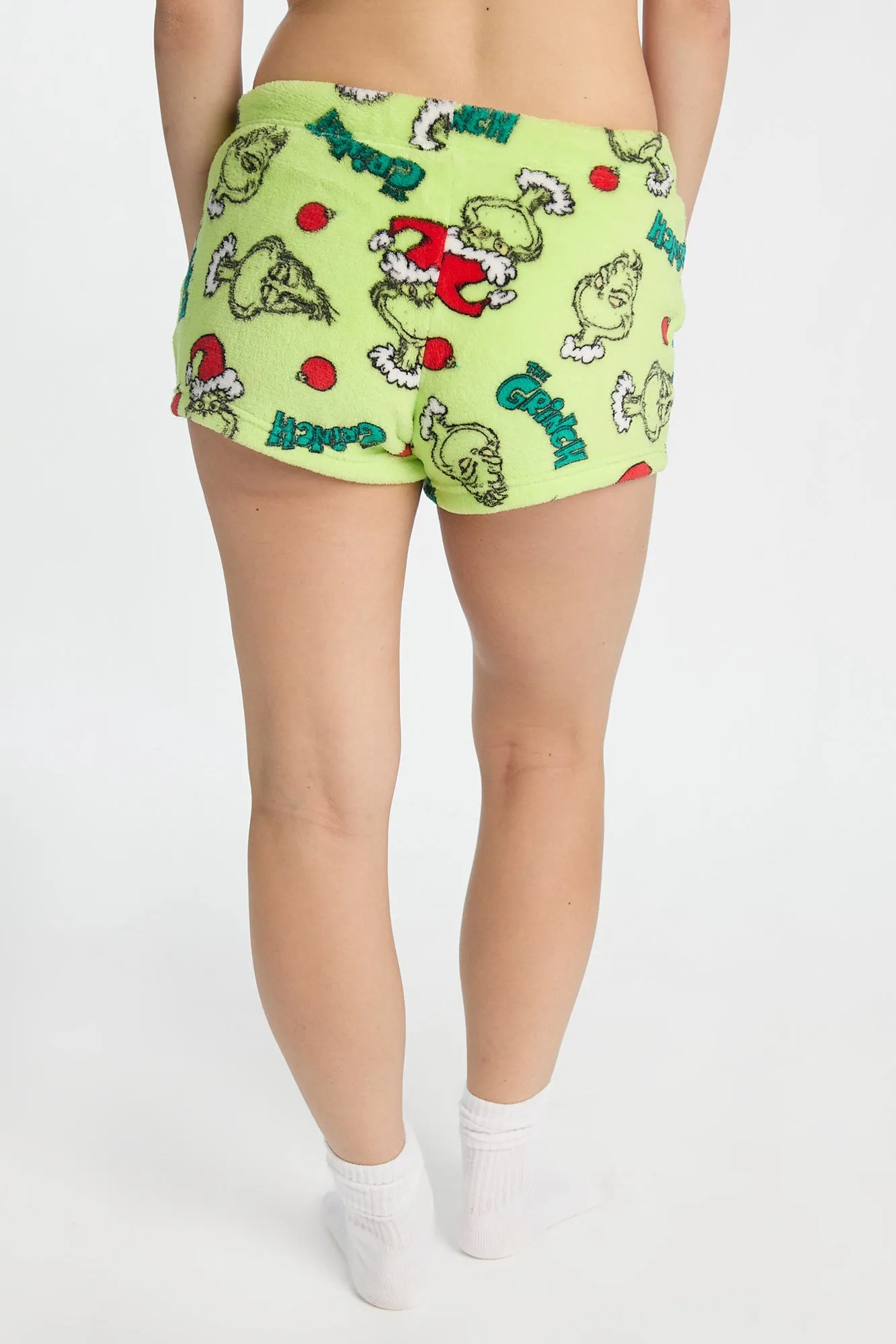 The Grinch Plush Pajama Shorts sold by Bluenotes product image thumbnail 3