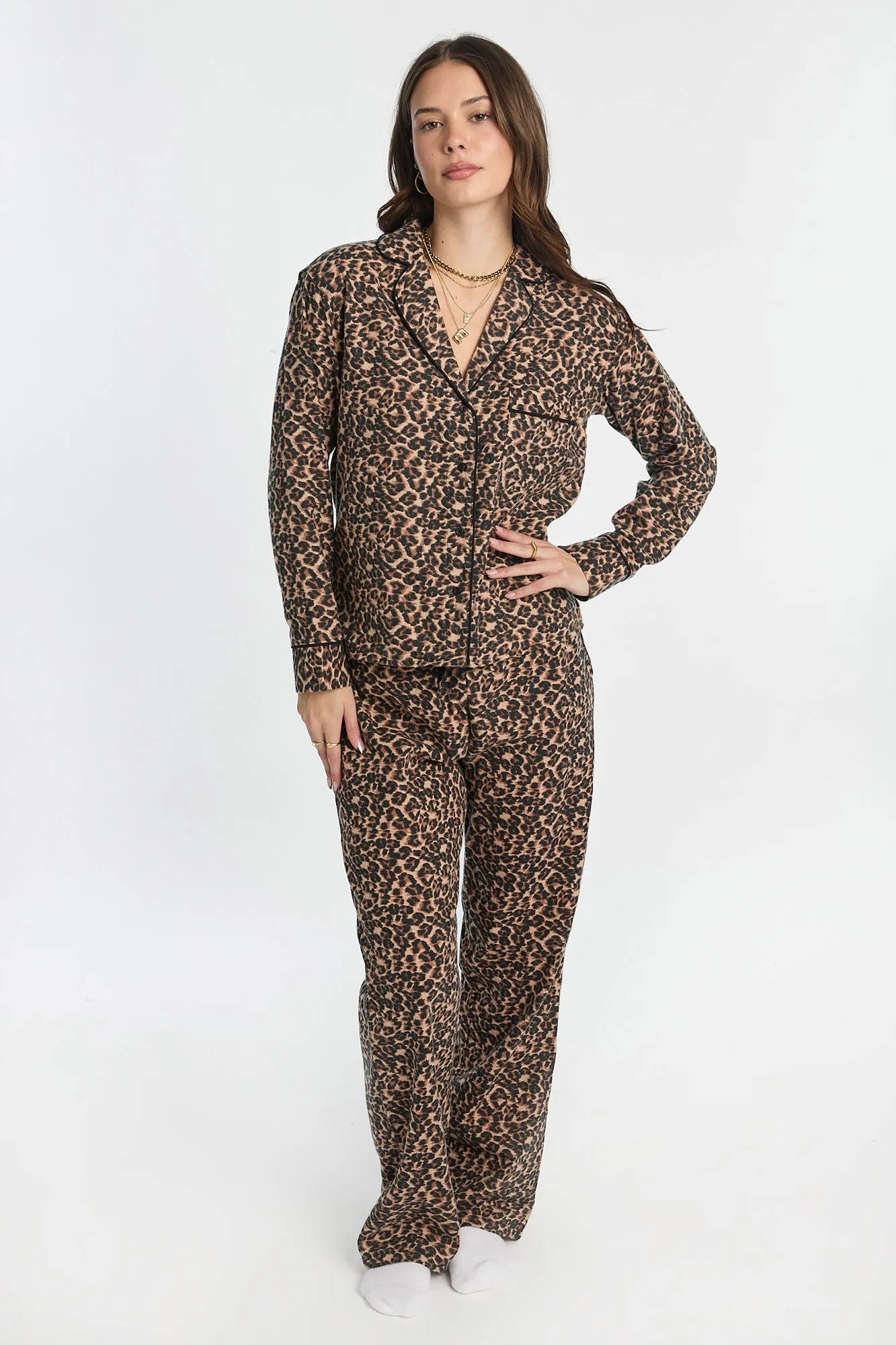 Flannel Wide Leg Pajama Pants sold by Bluenotes product image thumbnail 5