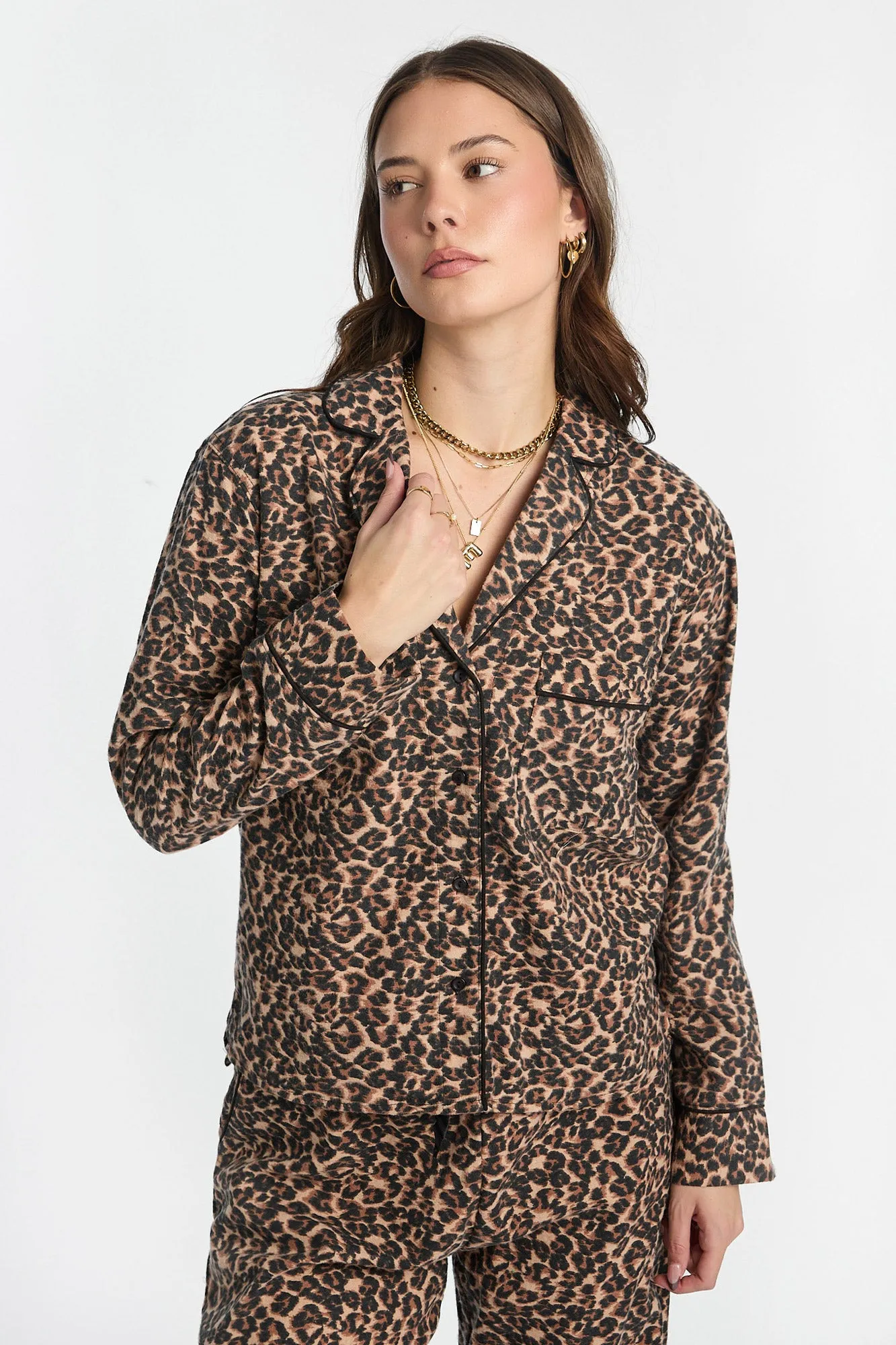 Flannel Button-Up Pajama Shirt sold by Bluenotes product image thumbnail 2