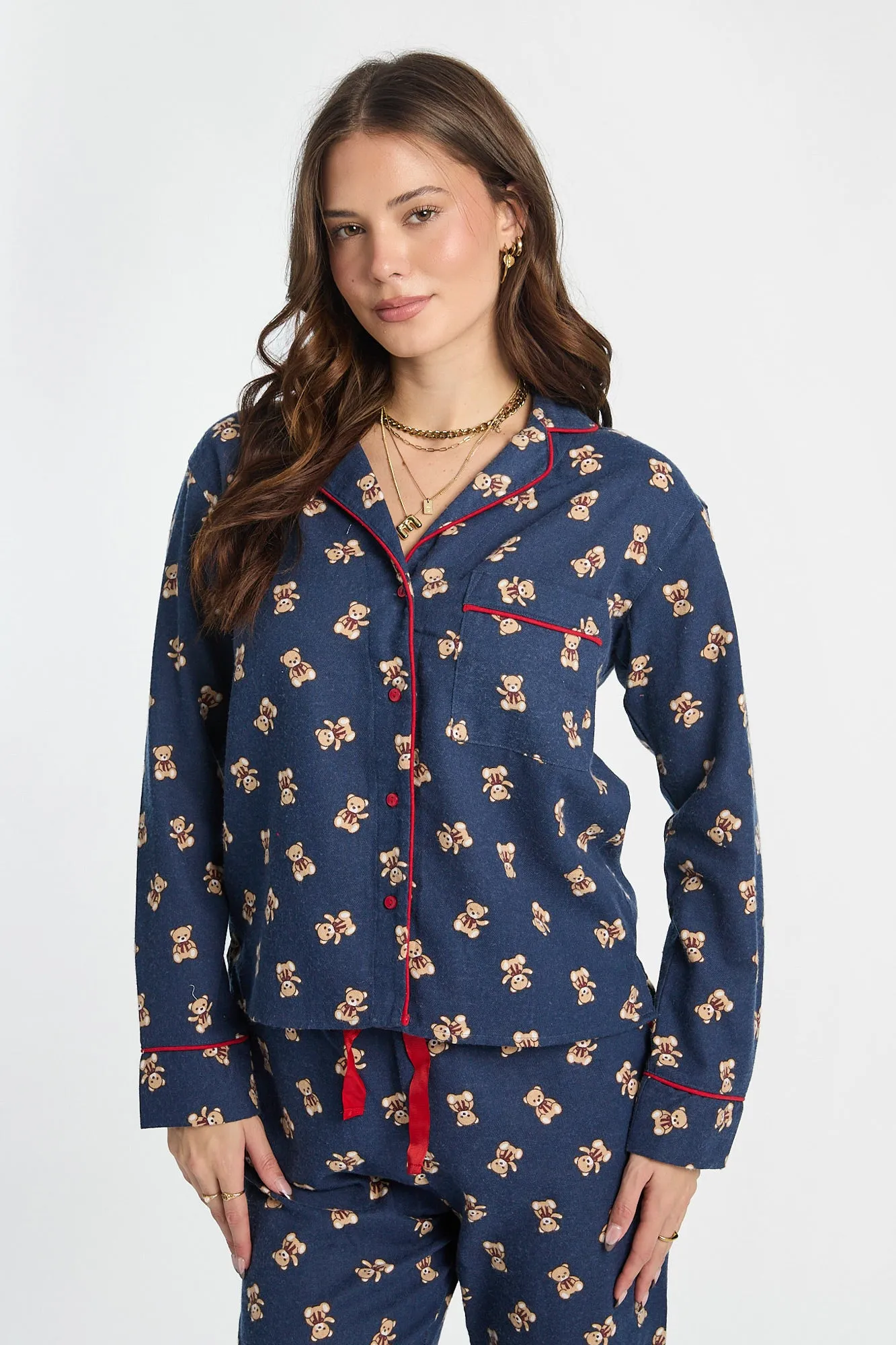 Flannel Button-Up Pajama Shirt sold by Bluenotes