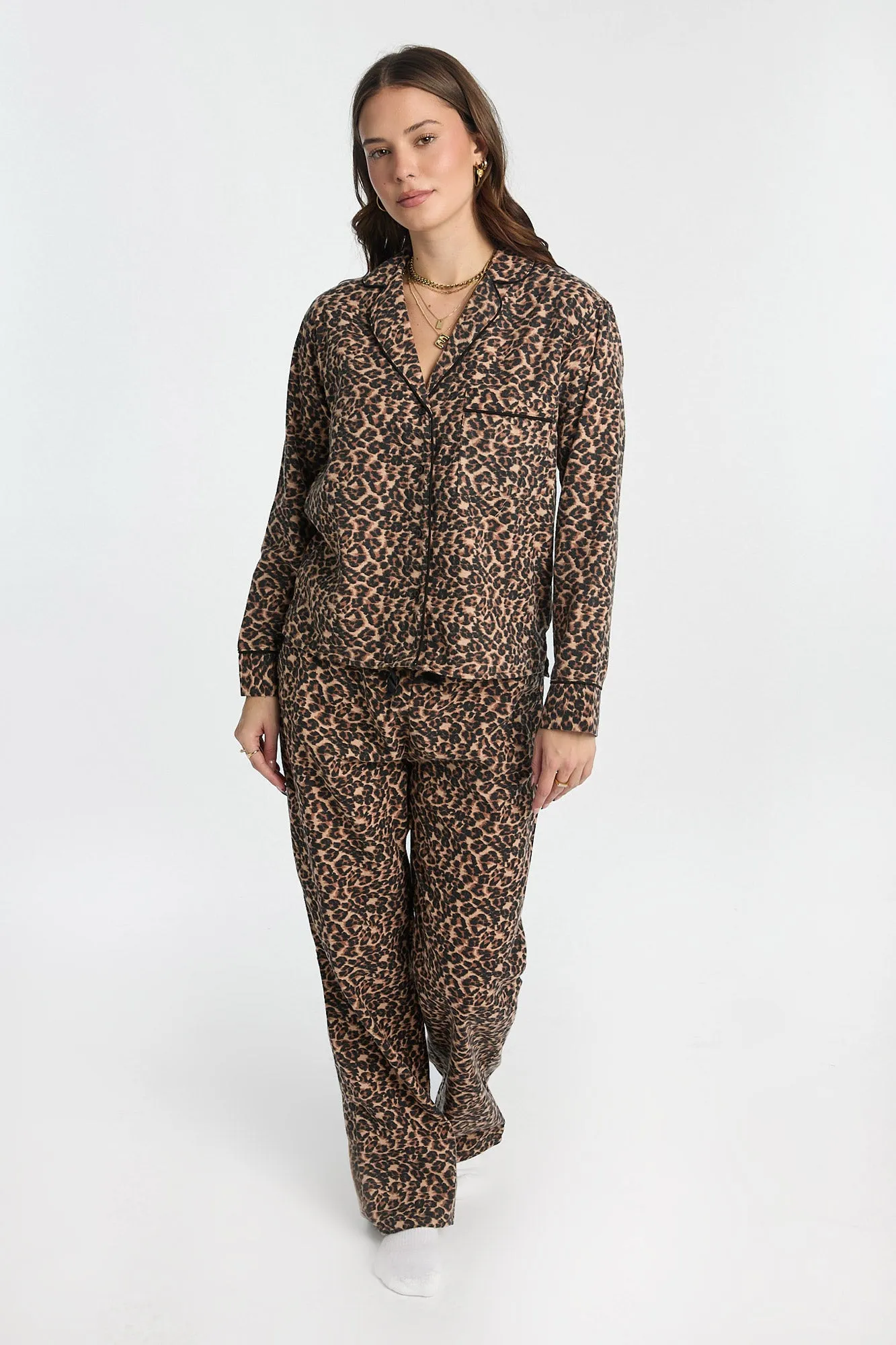 Flannel Button-Up Pajama Shirt sold by Bluenotes product image thumbnail 5