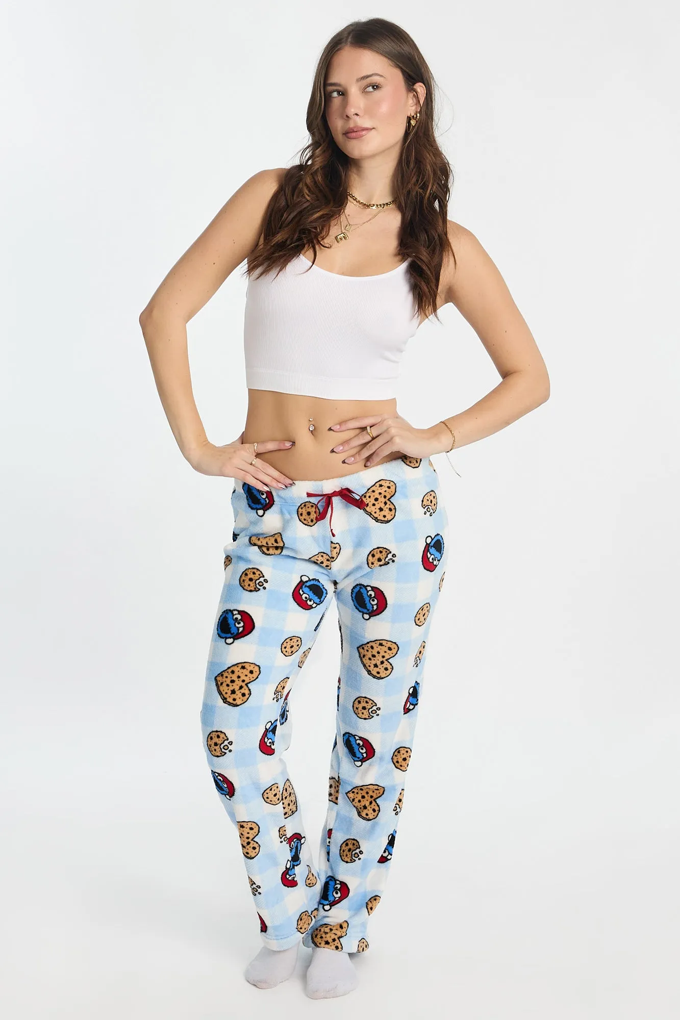 Sesame Street Cookie Monster Holiday Plush Pajama Pants sold by Bluenotes product image thumbnail 4