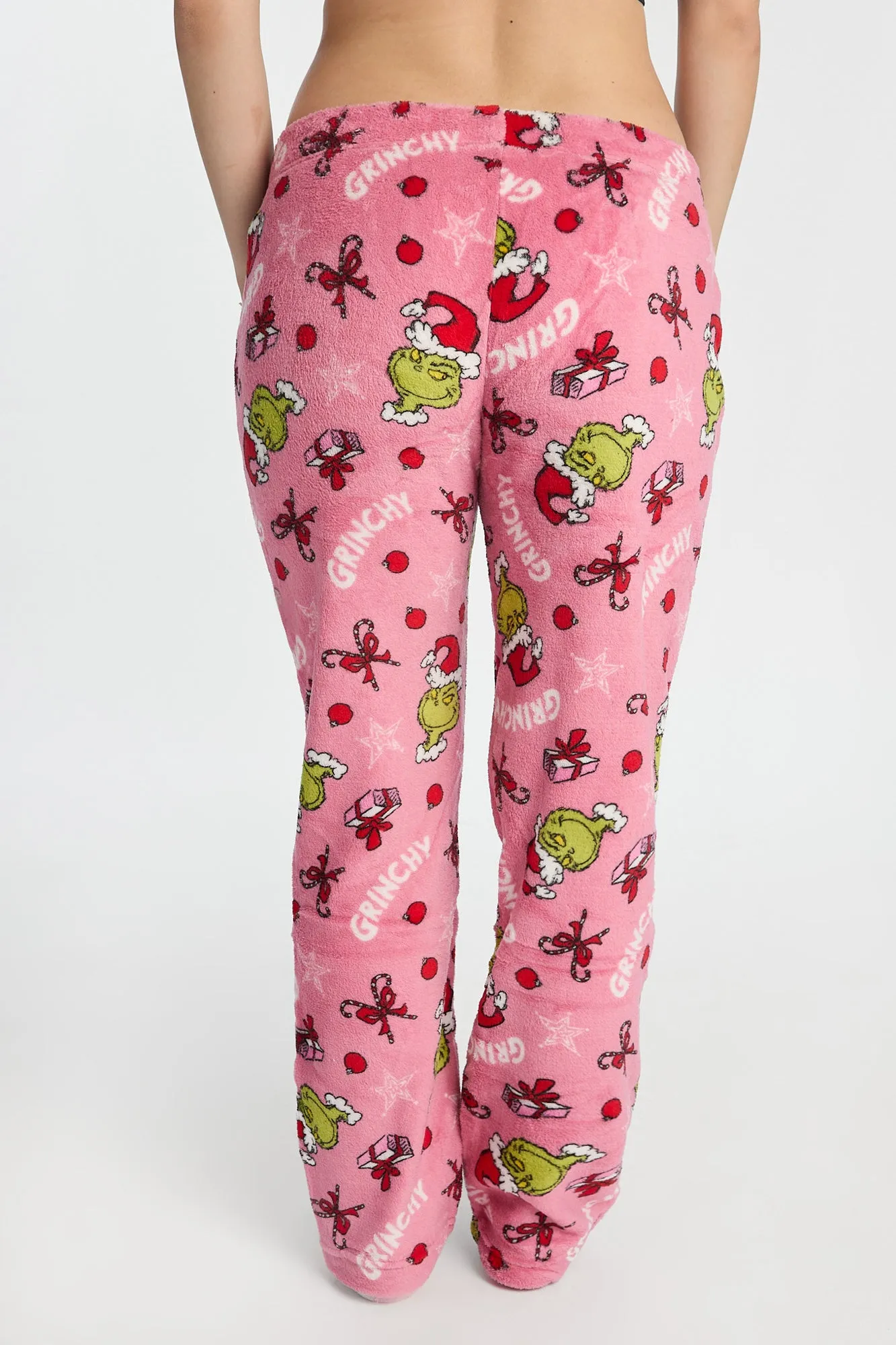 Grinchy Plush Pajama Pants sold by Bluenotes product image thumbnail 3