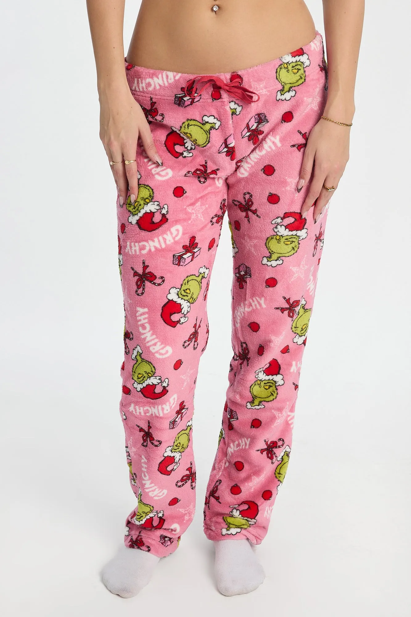 Grinchy Plush Pajama Pants sold by Bluenotes
