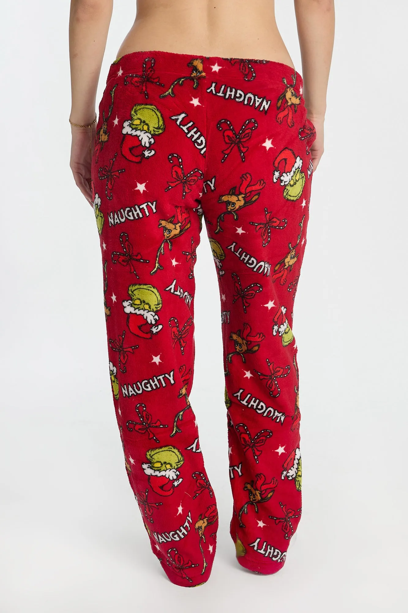 The Grinch Naughty Or Nice Plush Pajama Pants sold by Bluenotes product image thumbnail 3