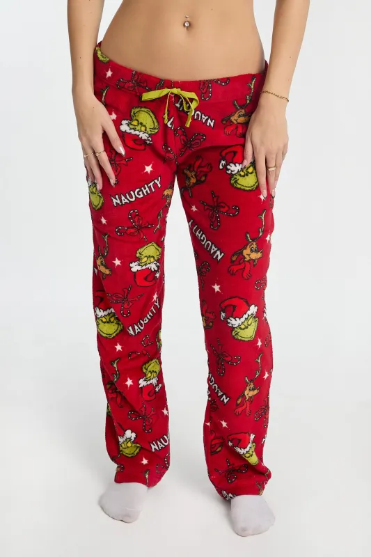The Grinch Naughty Or Nice Plush Pajama Pants sold by Bluenotes
