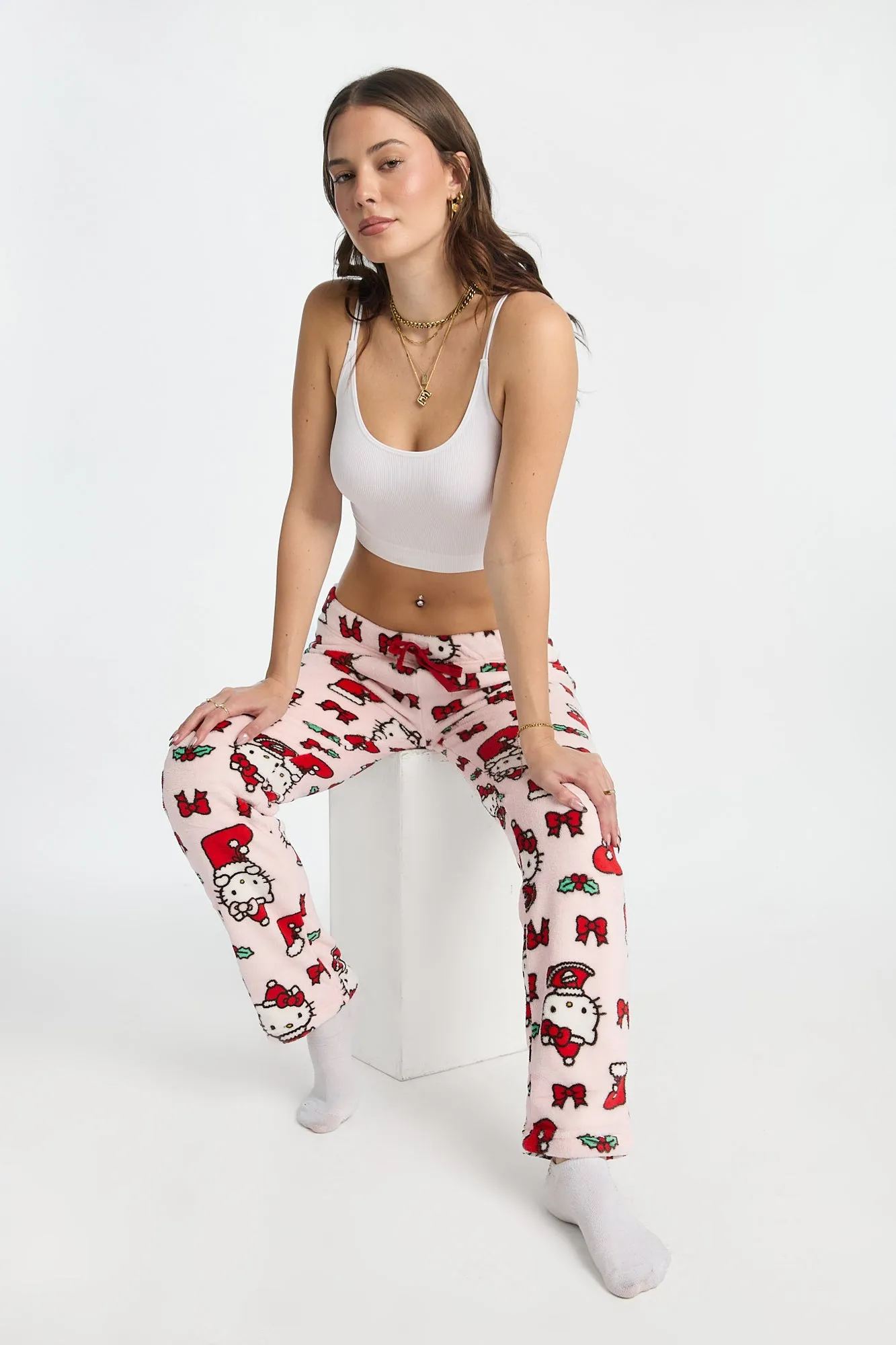 Hello Kitty Stocking Plush Pajama Pants sold by Bluenotes product image thumbnail 5
