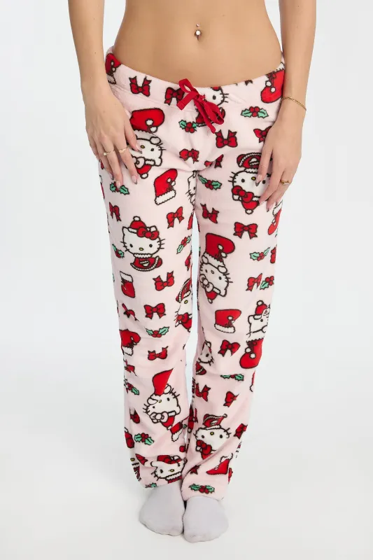 Hello Kitty Stocking Plush Pajama Pants sold by Bluenotes