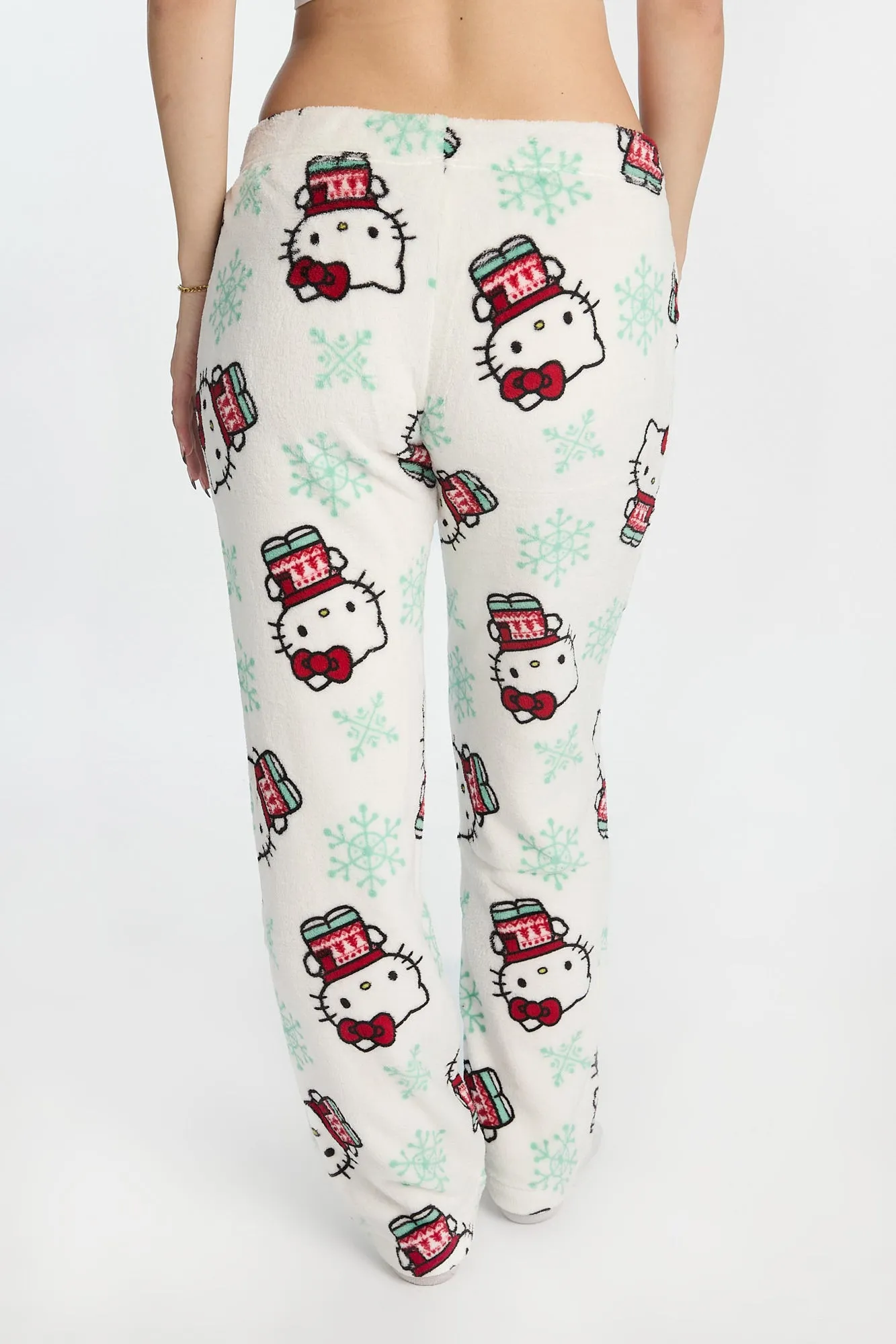 Hello Kitty Snowflakes Plush Pajama Pants sold by Bluenotes product image thumbnail 3