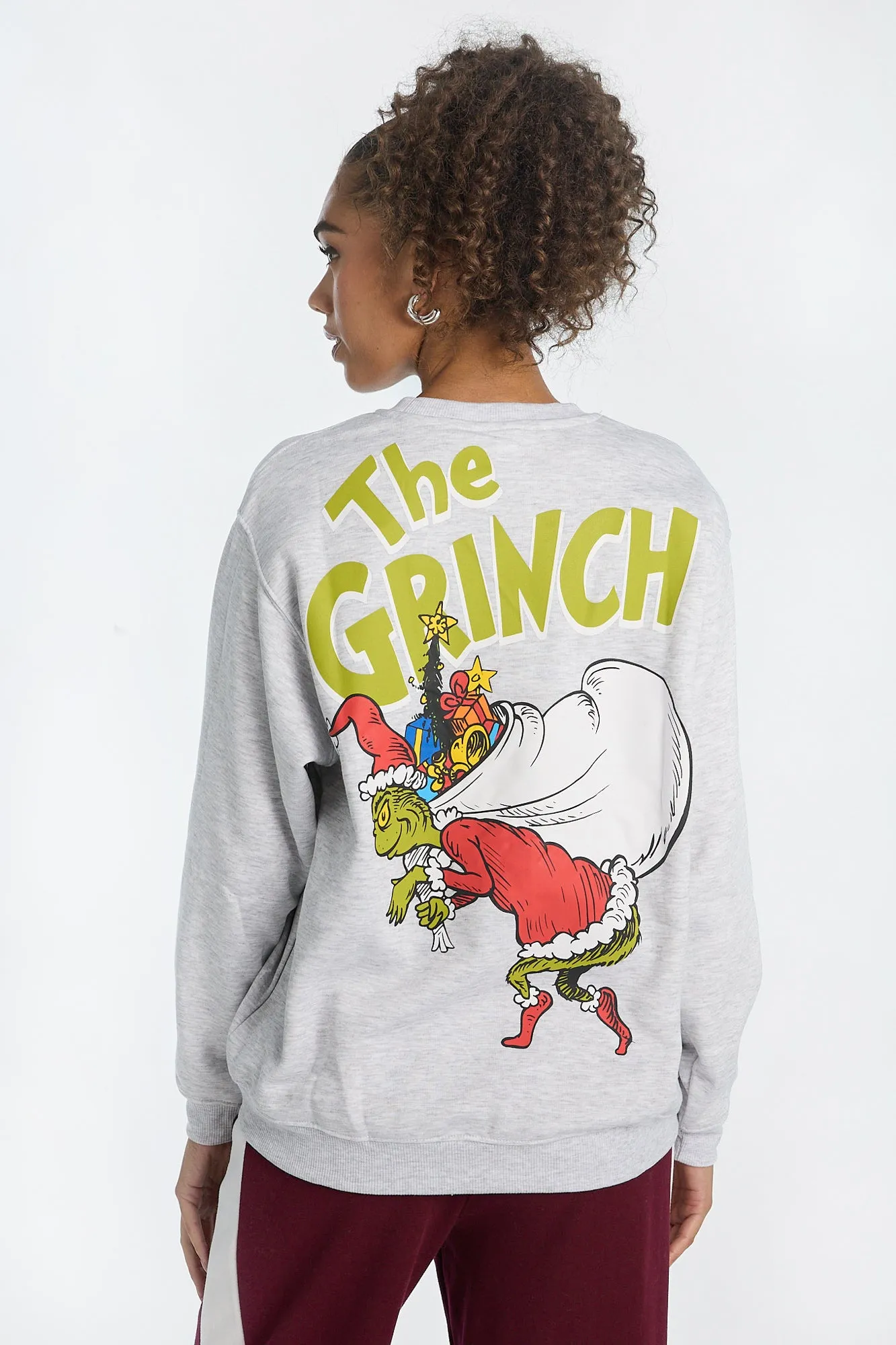 How The Grinch Stole Christmas Graphic Crew Neck Sweatshirt sold by Bluenotes product image thumbnail 3