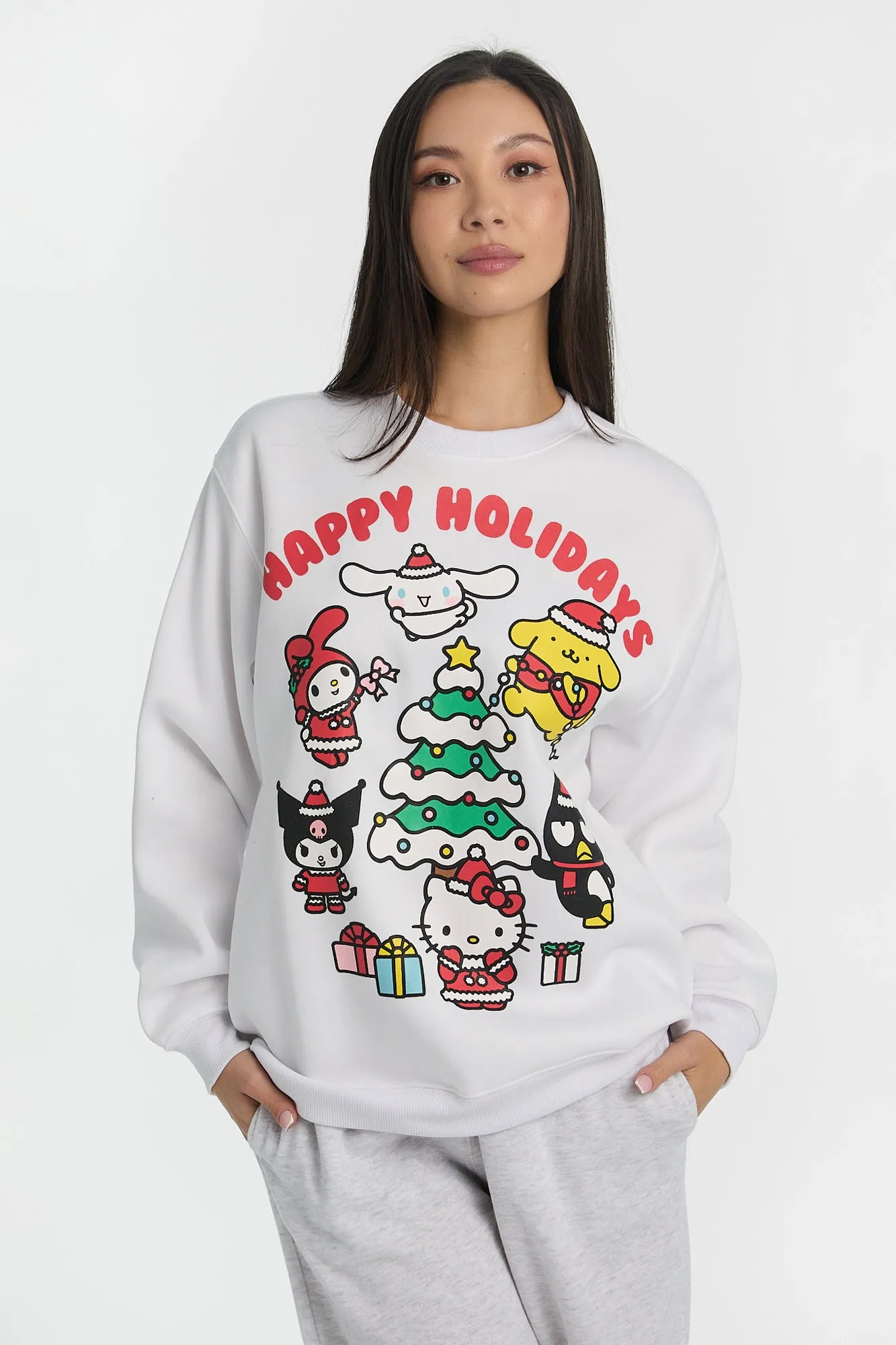 Hello Kitty And Friends Holidays Graphic Crew Neck Sweatshirt sold by Bluenotes