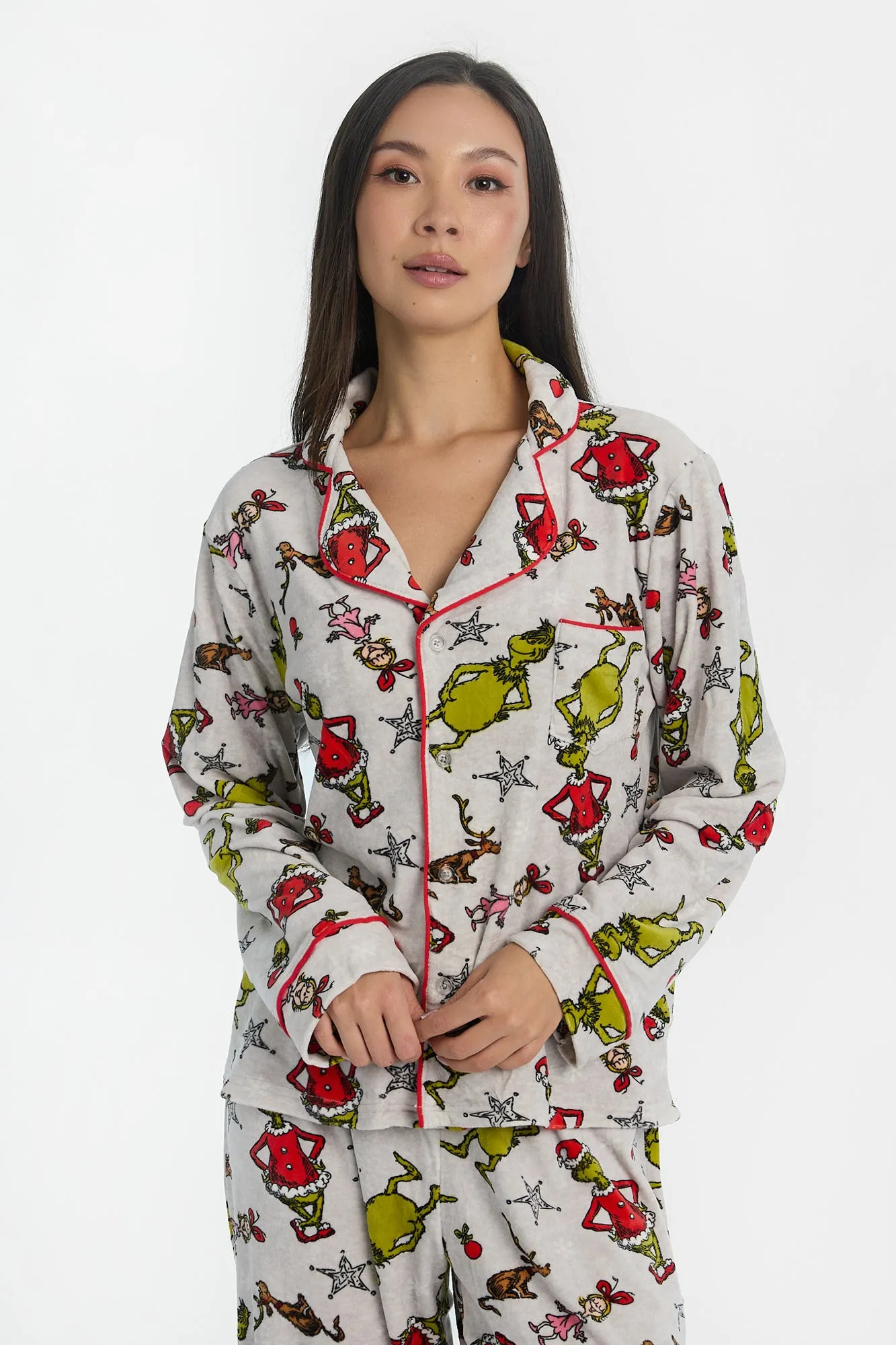 The Grinch Cindy Lou Pajama Dad Shirt And Pants 2-Piece Set sold by Bluenotes product image thumbnail 3