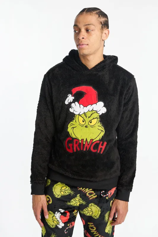 The Grinch Graphic Sherpa Hoodie sold by Bluenotes