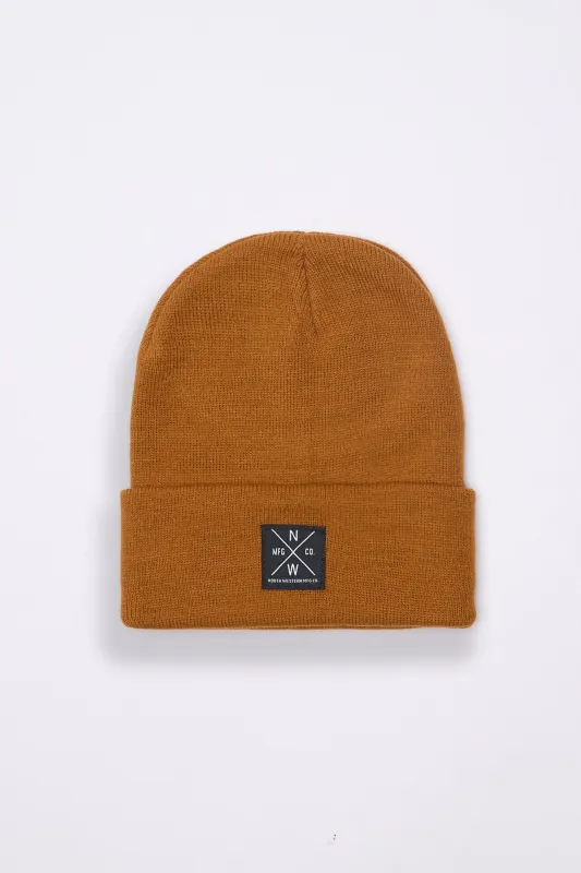 North Western Logo Patch Rolled Cuffed Beanie sold by Bluenotes