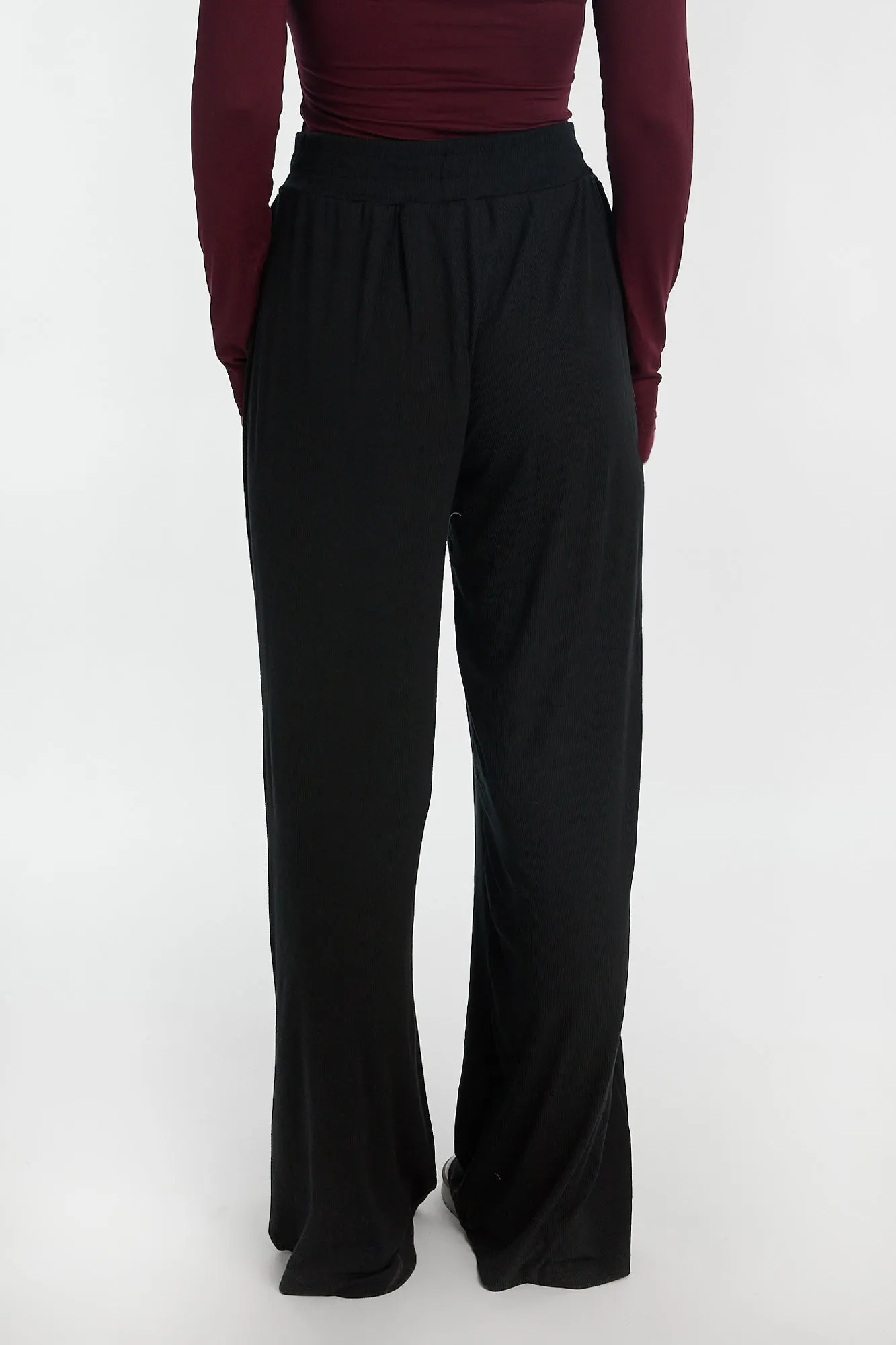 Super Soft Ribbed Knit Wide Leg Pajama Pants sold by Bluenotes product image thumbnail 4