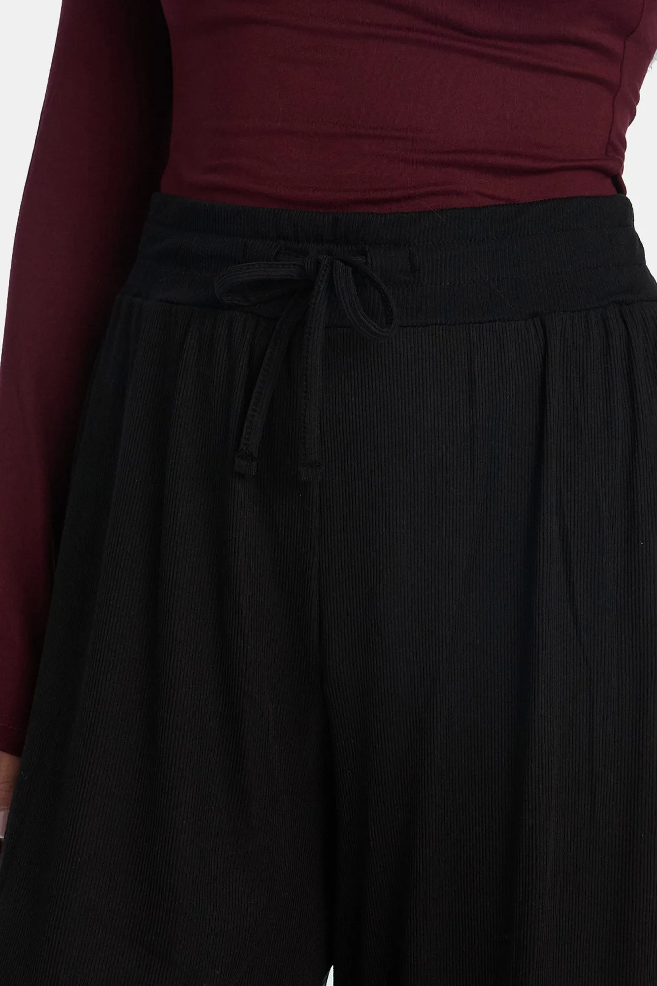 Super Soft Ribbed Knit Wide Leg Pajama Pants sold by Bluenotes product image thumbnail 3