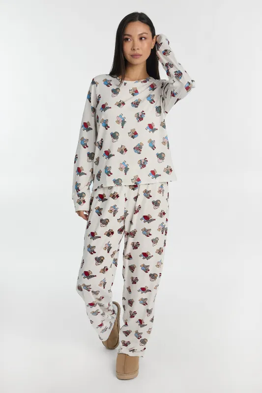 AERO Pajama Long Sleeve Tee & Velour Pajama Pants 2-Piece Gift Set sold by Bluenotes