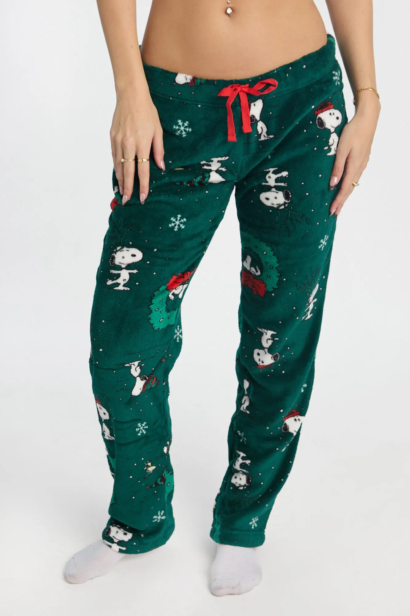 Peanuts Snoopy Wreath Plush Pajama Pants sold by Bluenotes
