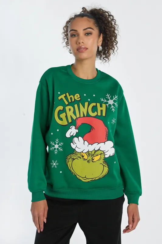 The Grinch Graphic Crew Neck Sweatshirt sold by Bluenotes