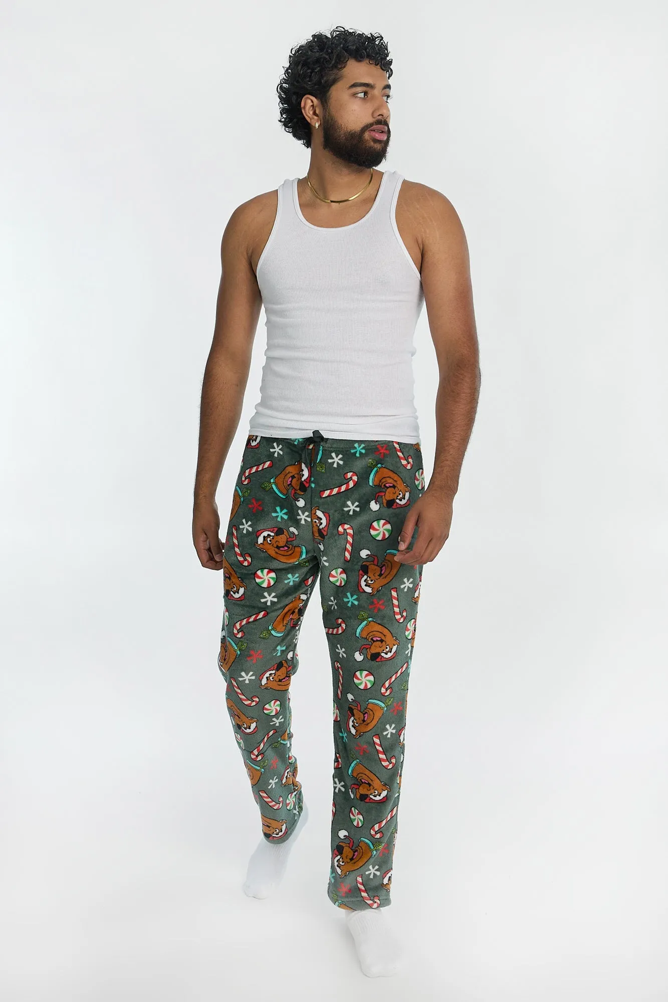 Scooby-Doo Christmas Candy Plush Pajama Pants sold by Bluenotes product image thumbnail 4