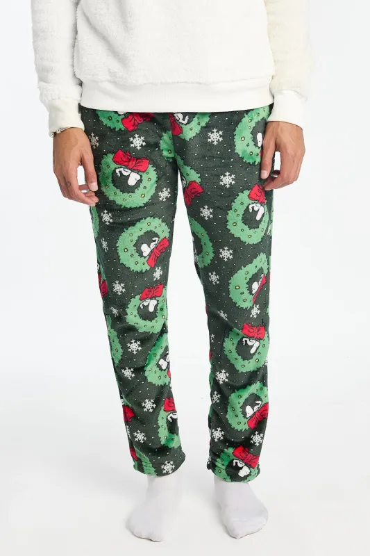 Peanuts Snoopy Wreath Plush Pajama Pants sold by Bluenotes