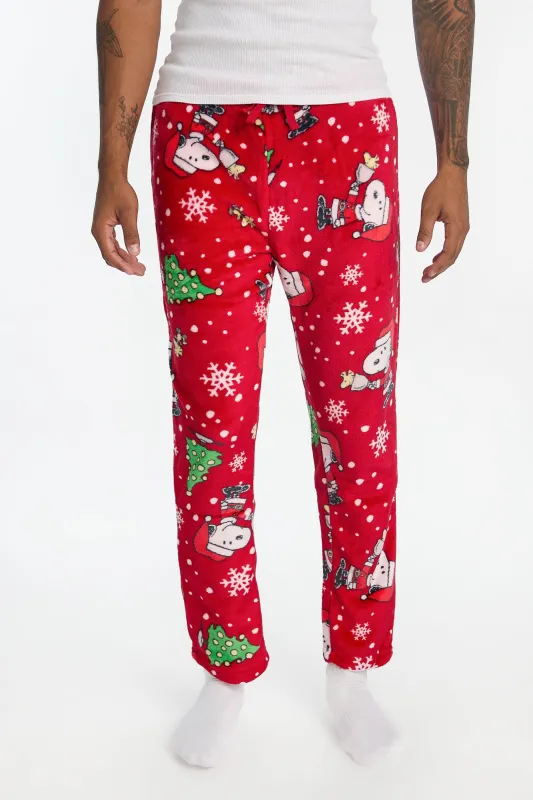 Peanuts Snoopy Holiday Plush Pajama Pants sold by Bluenotes