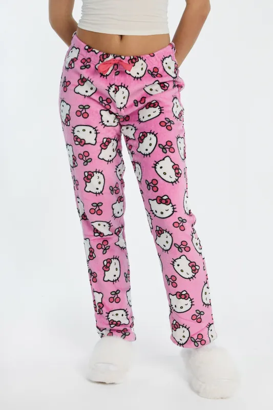 Hello Kitty Cherry Plush Pajama Pants sold by Bluenotes