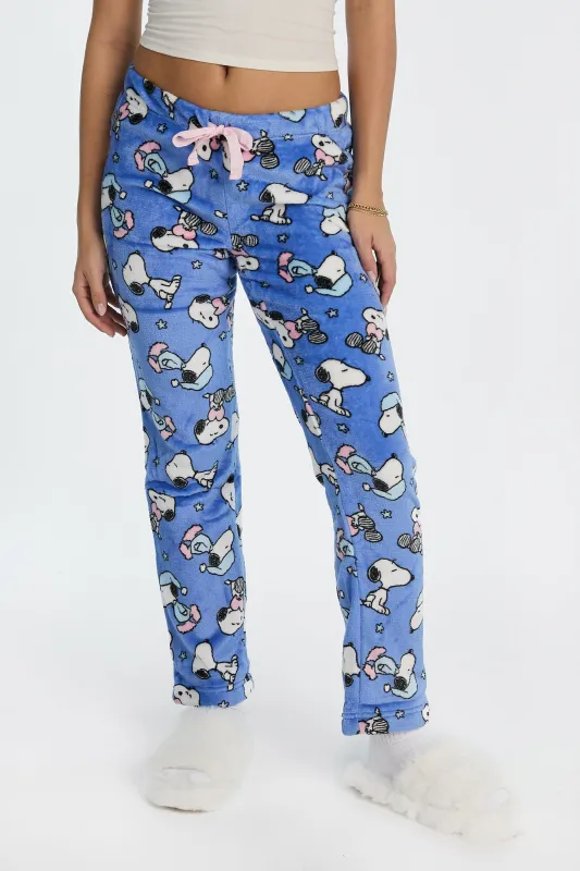Peanuts Snoopy Plush Pajama Pants sold by Bluenotes