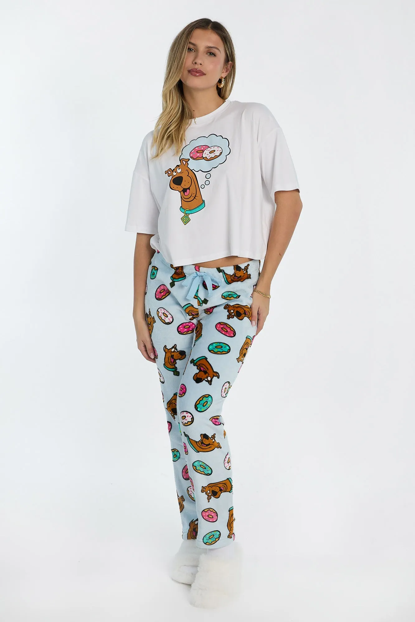 Scooby-Doo Donuts Plush Pajama Pants sold by Bluenotes product image thumbnail 2