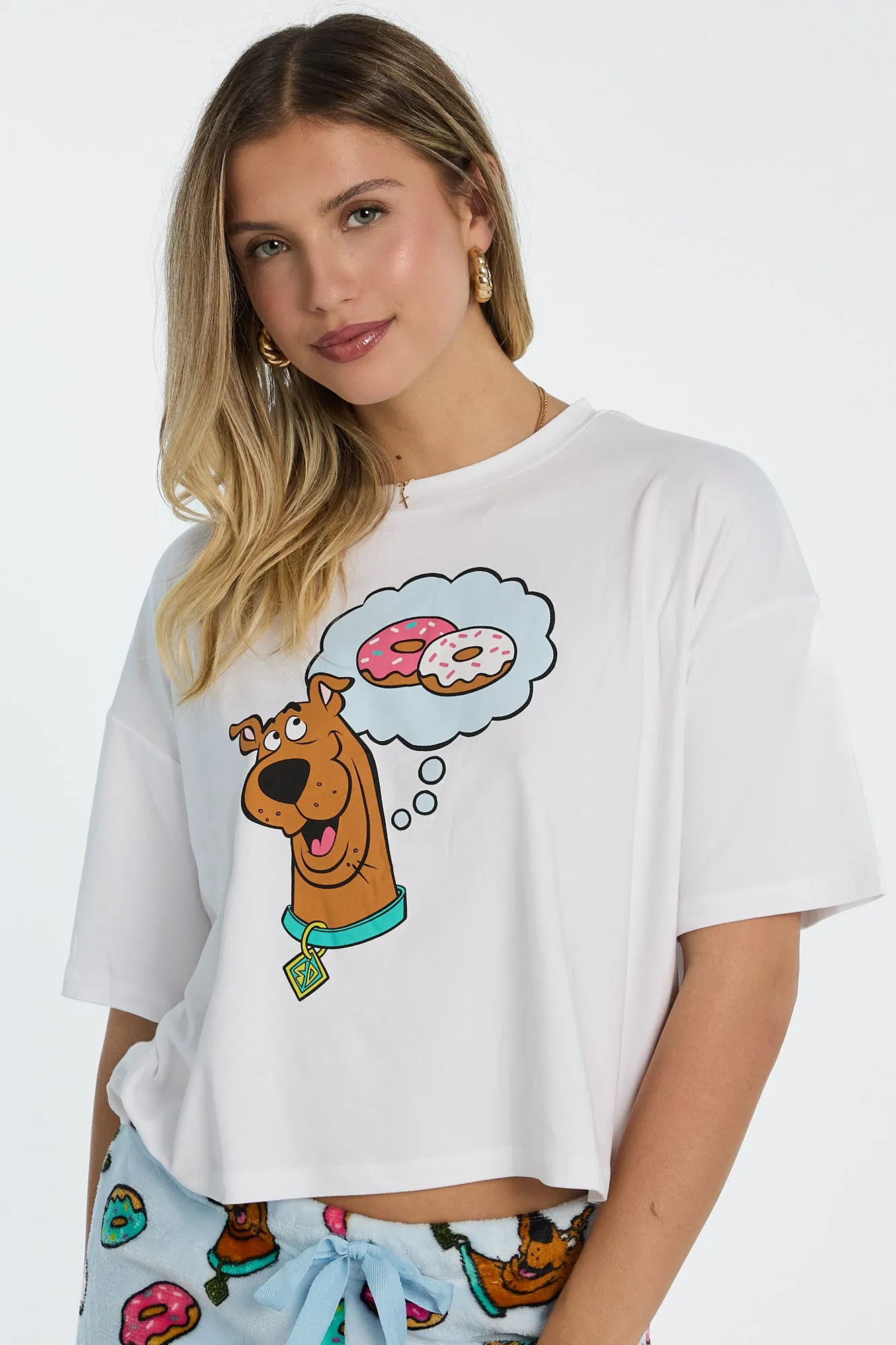 Scooby-Doo Donuts Plush Pajama Pants sold by Bluenotes product image thumbnail 4