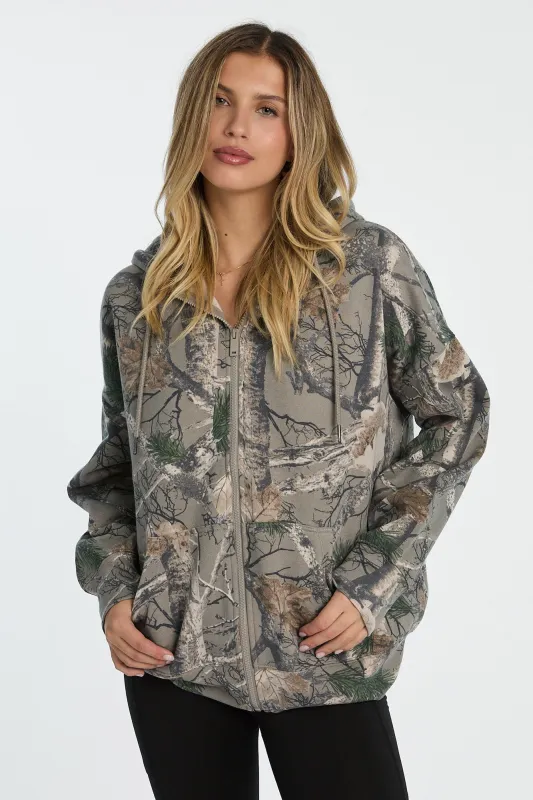 AERO Oversized Zip-Up Hoodie made by Aeropostale