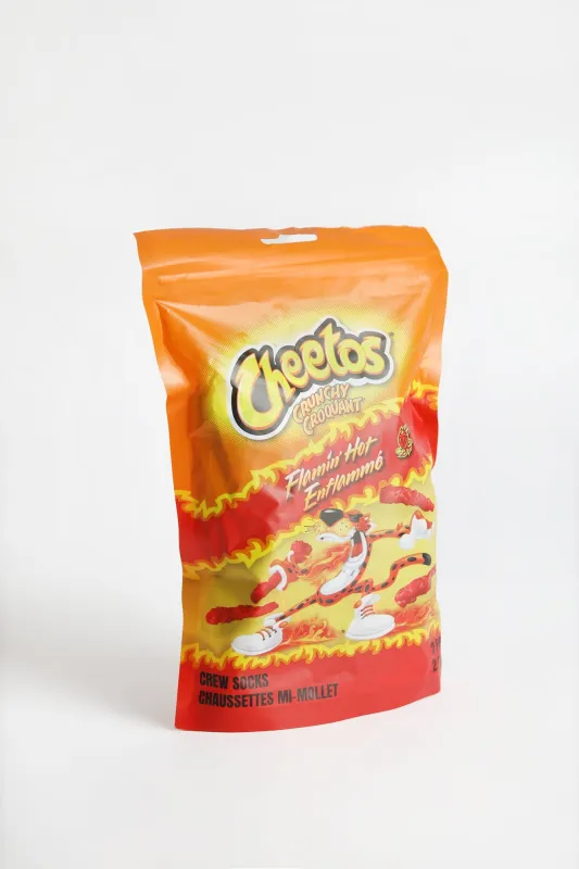 Cheetos Flamin' Hot Crew Socks Giftable 2-Pack sold by Bluenotes