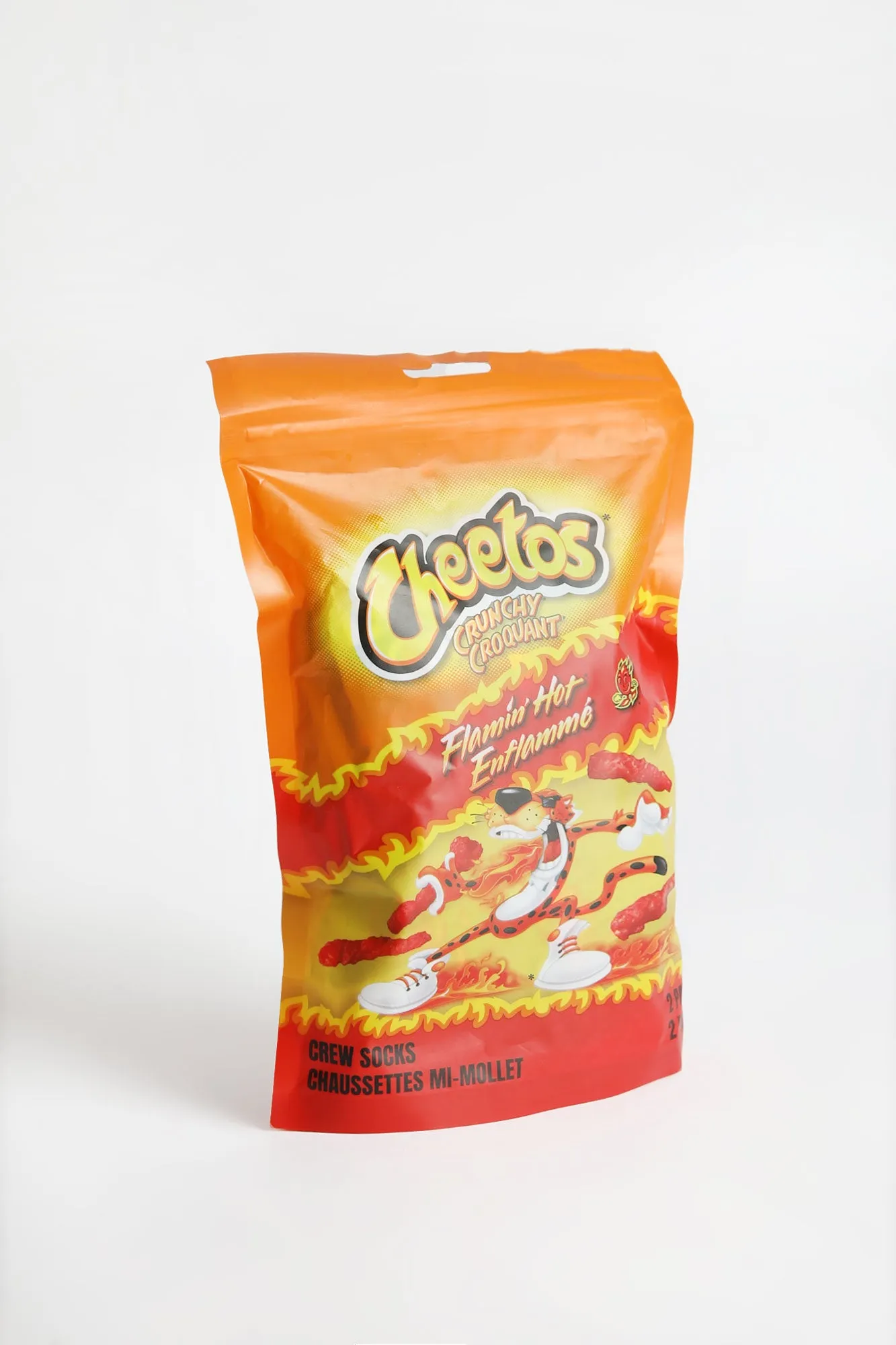 Cheetos Flamin' Hot Crew Socks Giftable 2-Pack sold by Bluenotes