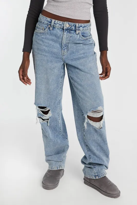 AERO High Rise Baggy Jeans sold by Bluenotes