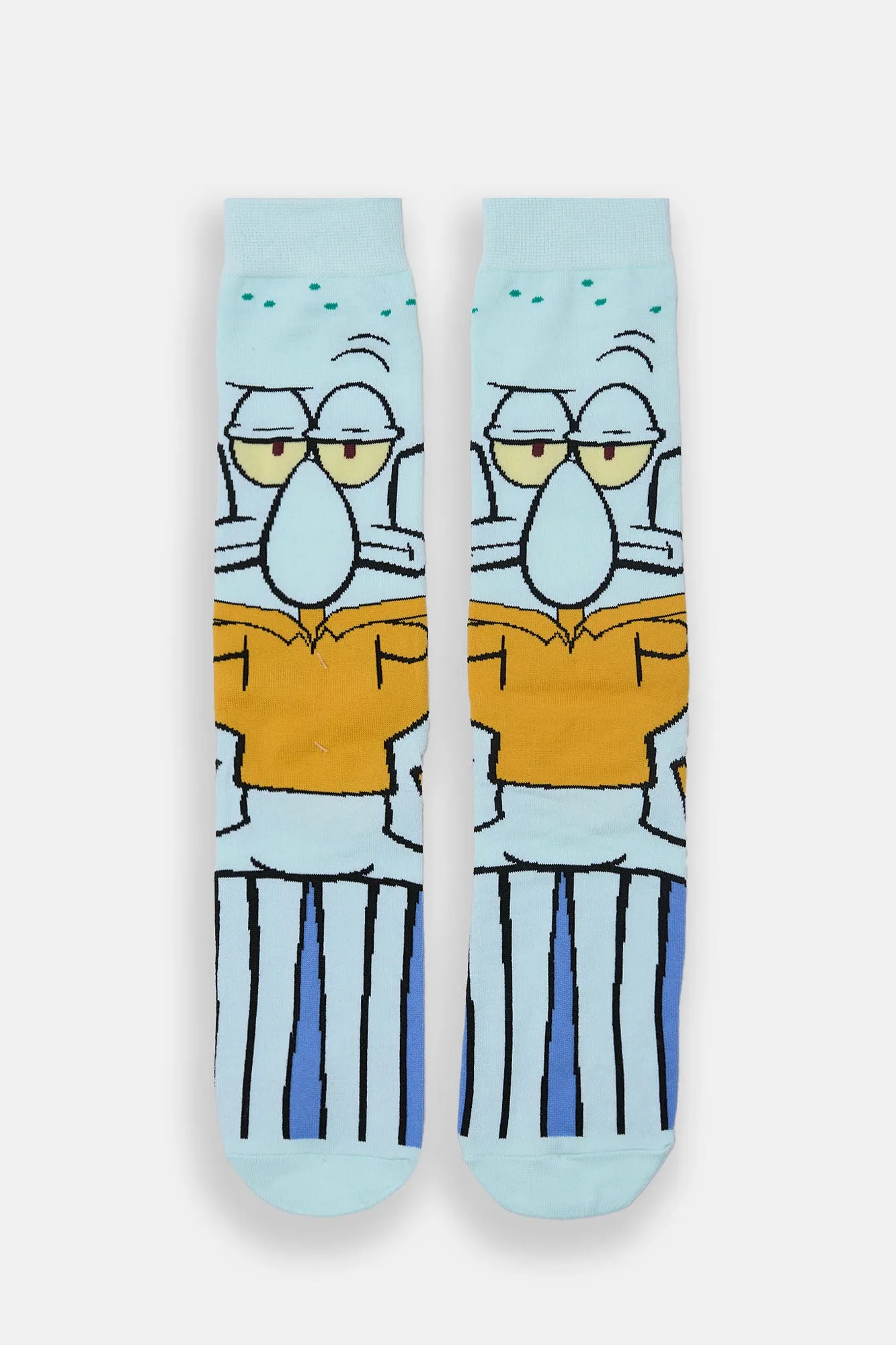 Squidward Printed Jacquard Crew Socks sold by Bluenotes