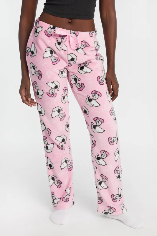 Peanuts Snoopy ZZZ Plush Pajama Pants sold by Bluenotes