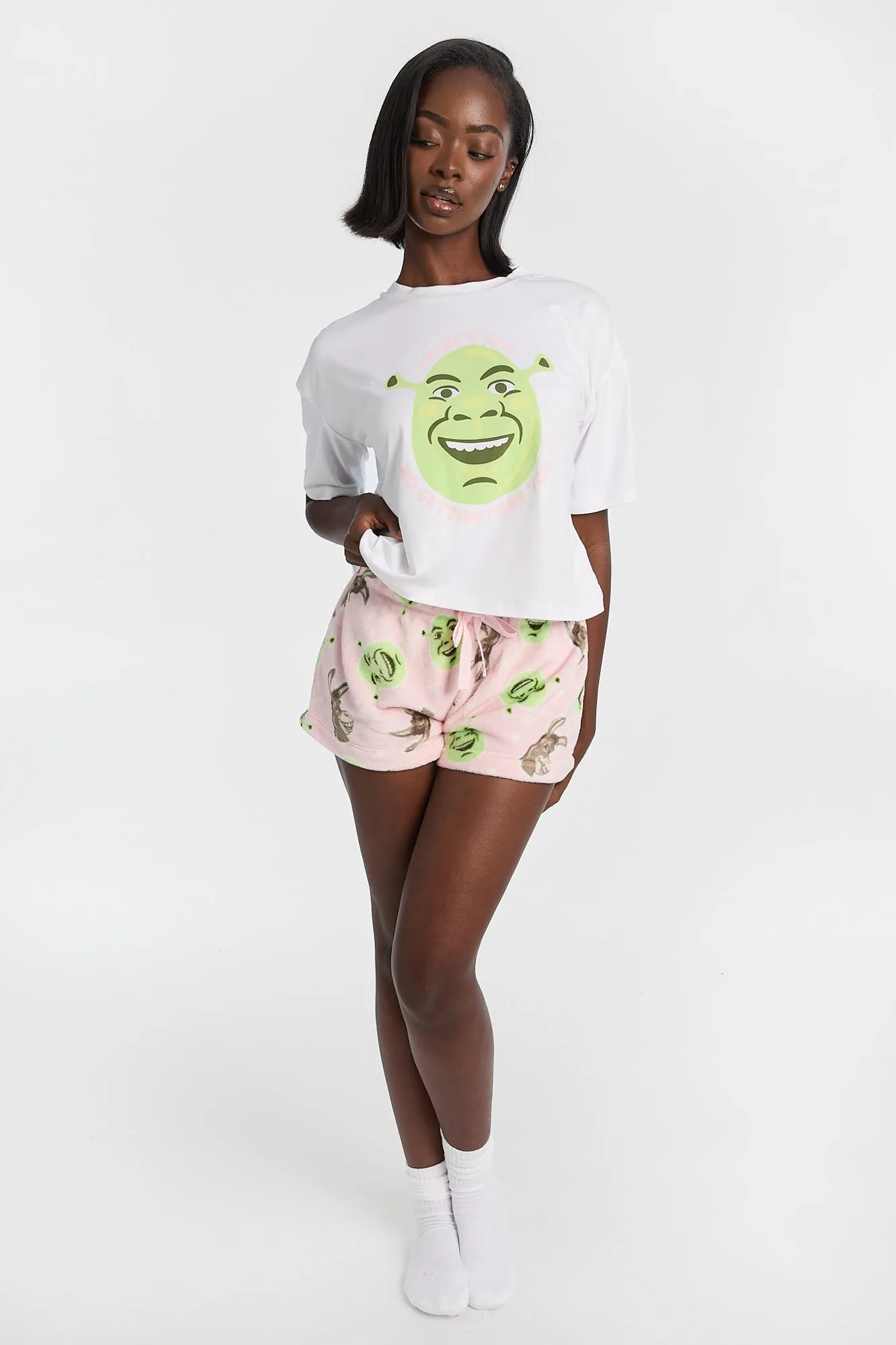 Shrek Pajama Tee & Plush Shorts 2-Piece Set sold by Bluenotes product image thumbnail 5
